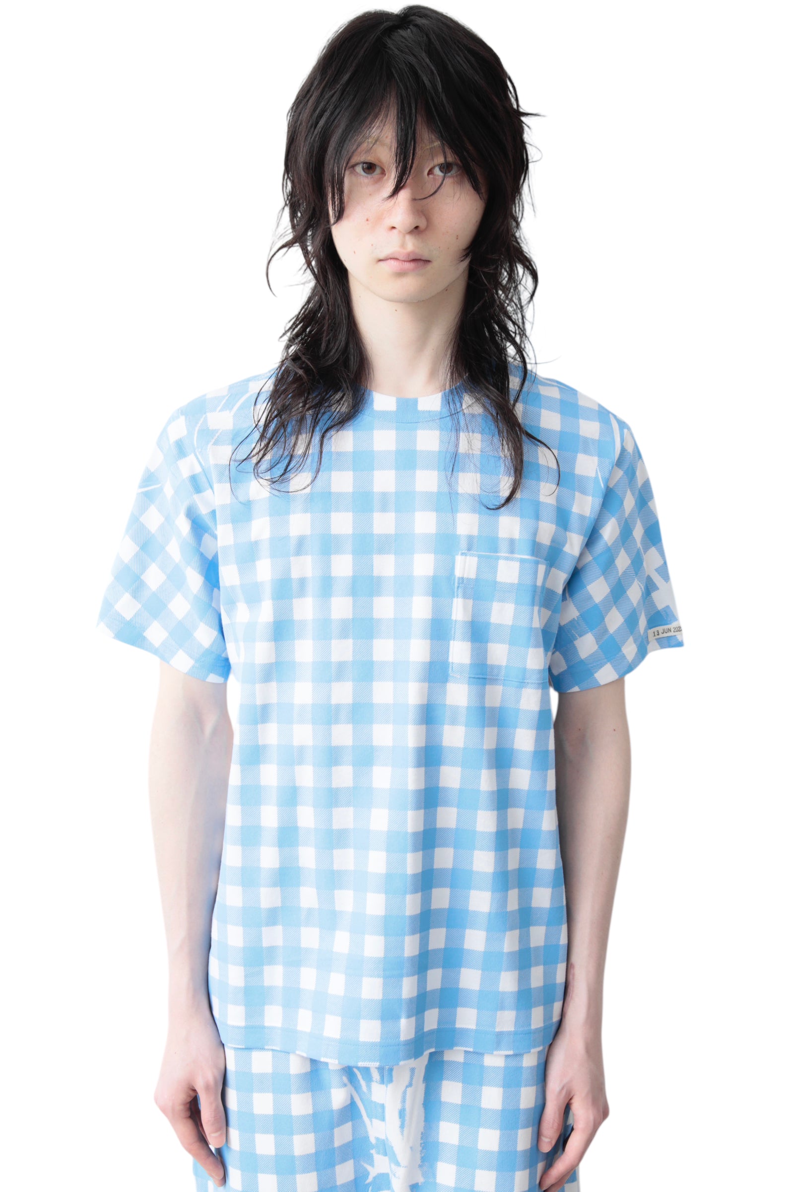 TSTS GINGHAM PRINT POCKET T-SHIRT