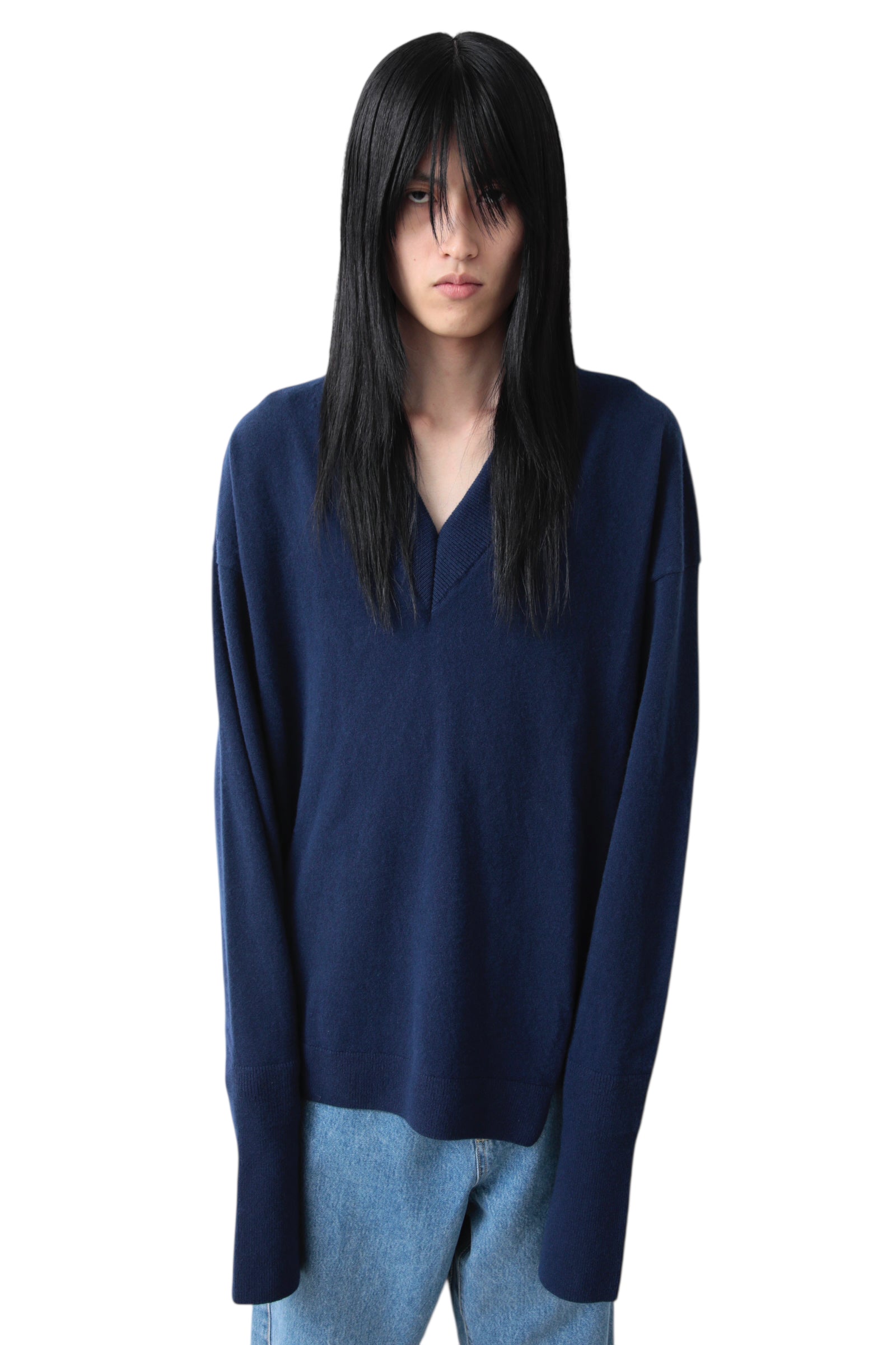 (Model photo) MARINA YEE V-NECK WOOL JUMPER