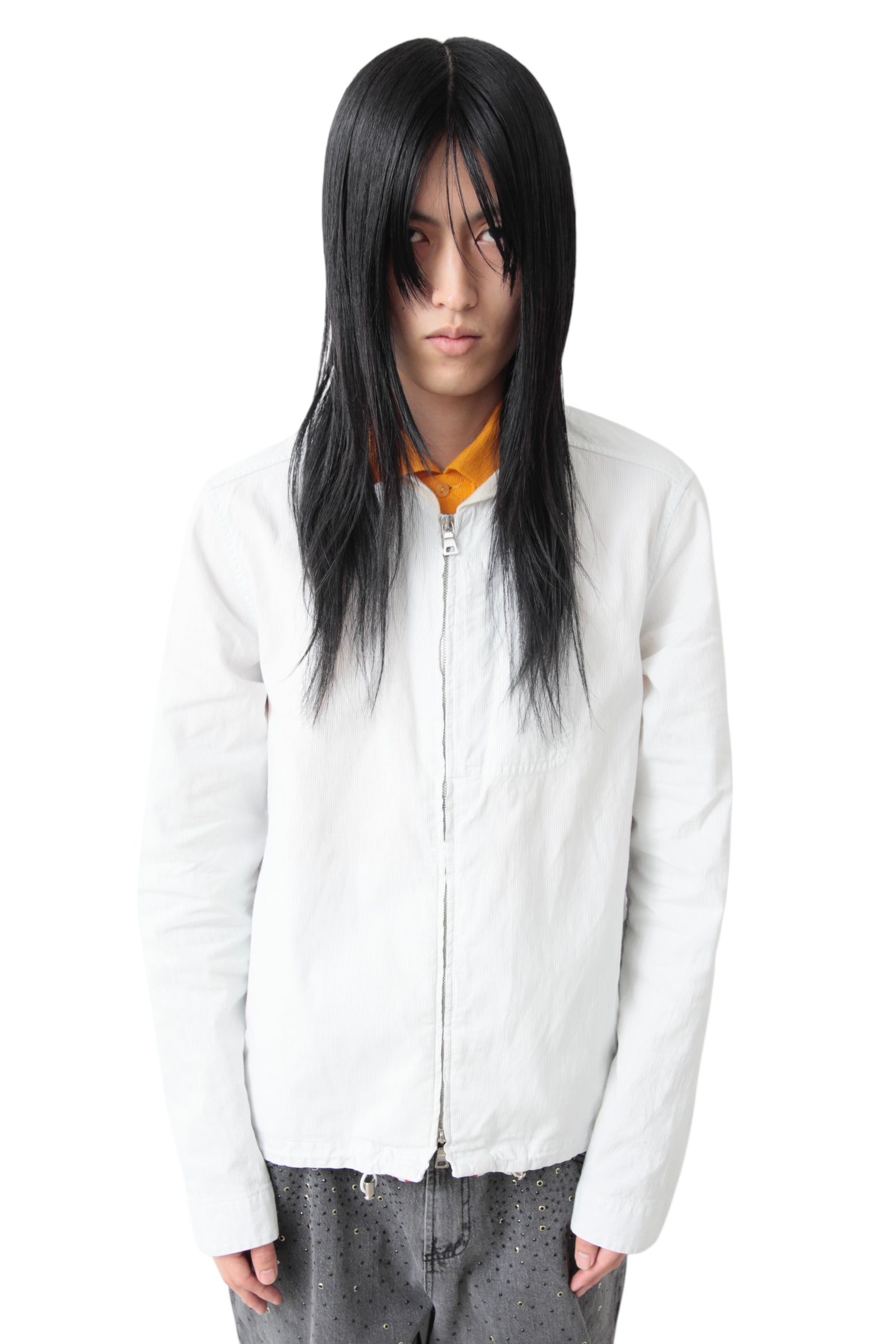 PRADA SPORT STRIPE SHIRT ZIP UP BLOUSON