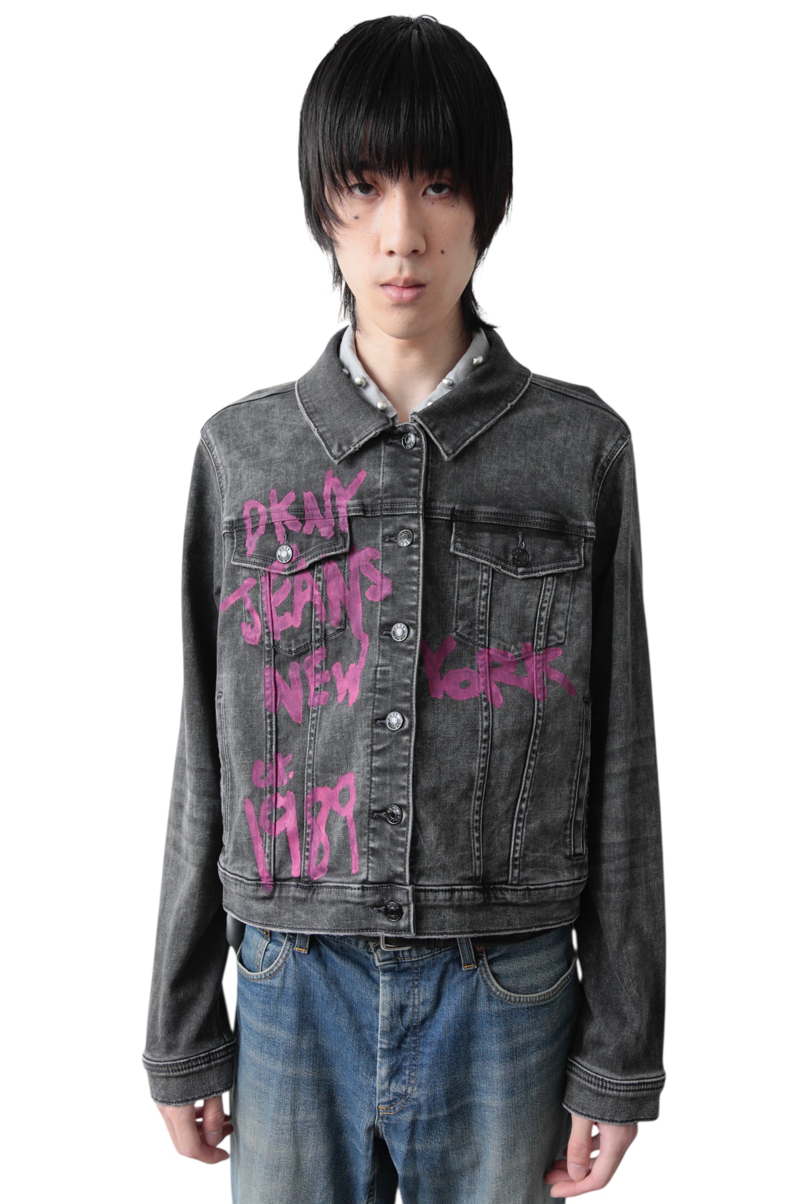 DKNY JEANS GRAFFITI DENIM JACKET