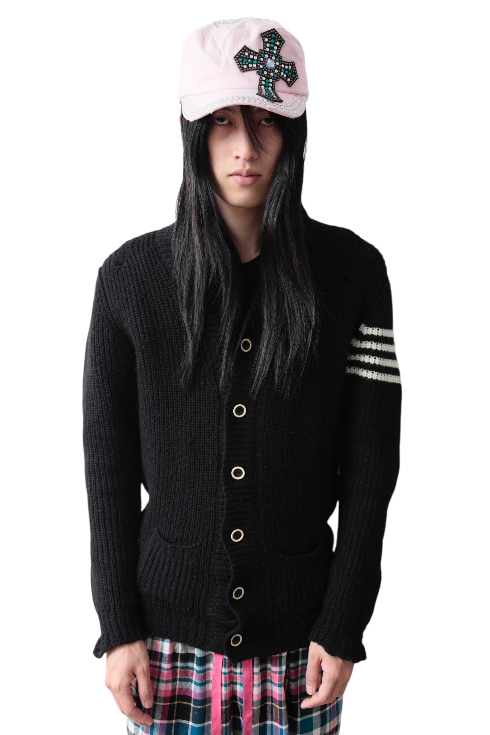 MIHARA YASUHIRO CRUSHED BUTTON UP CARDIGAN