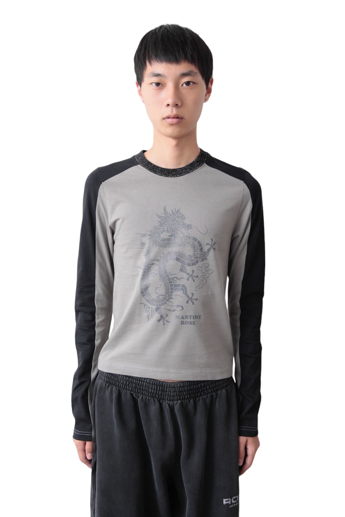 MARTINE ROSE L/S SHRUNKEN T-SHIRT