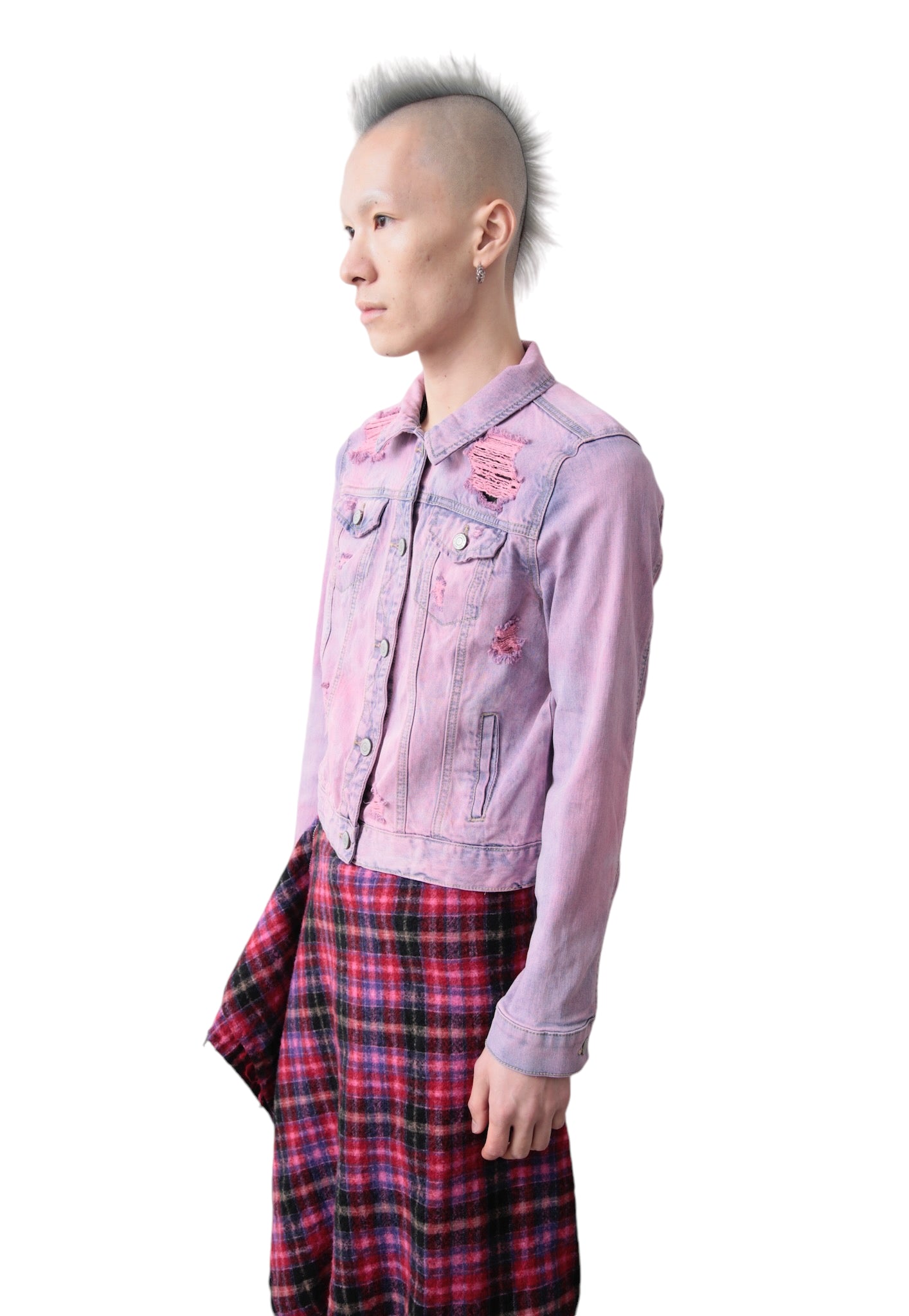 OVER DYE CRUSHED DENIM JACKET