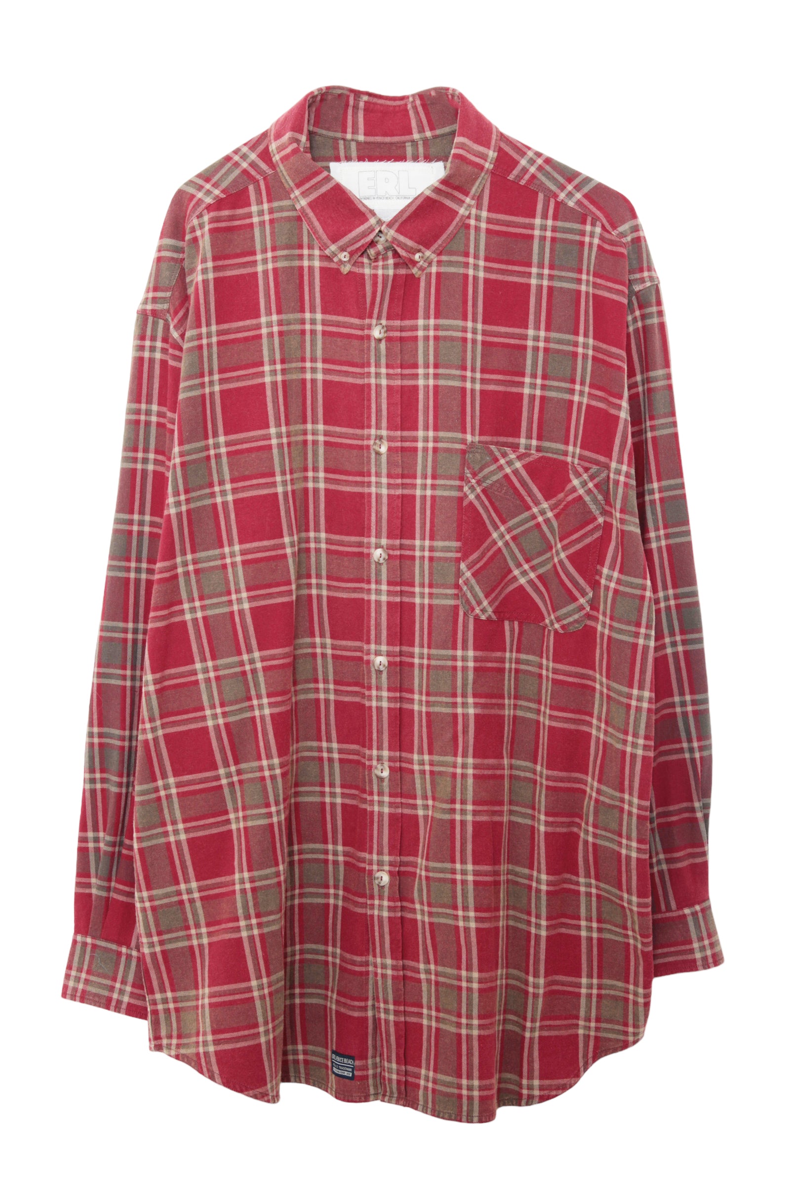 ERL UNISEX PLAID LS SHIRT