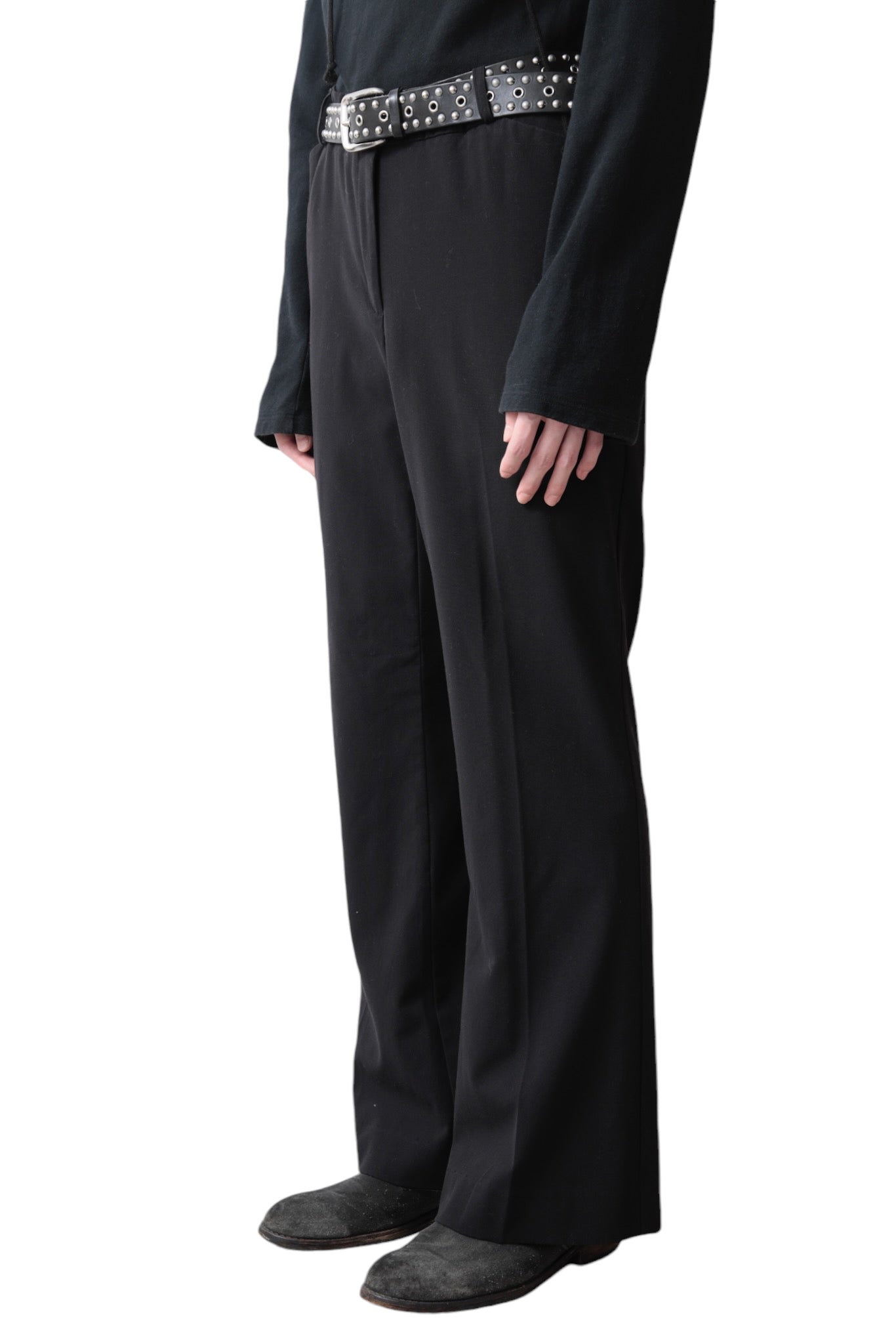 BLACK FLARE SLACKS