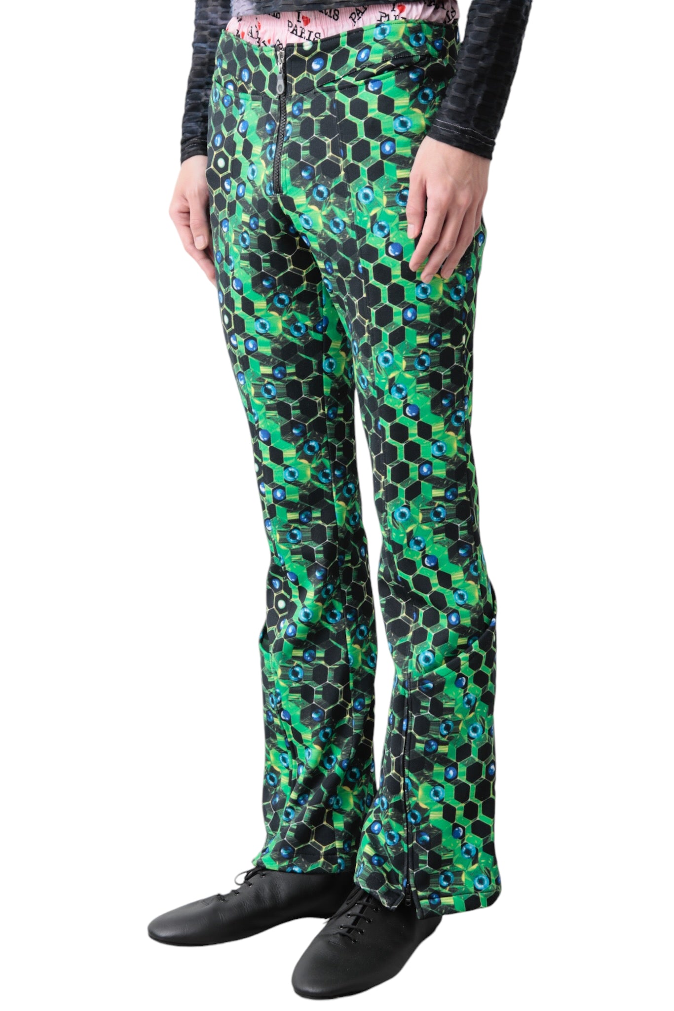 EARLY 2000s FOTUS GEOMETLIC  PATTERN SLIM PANTS