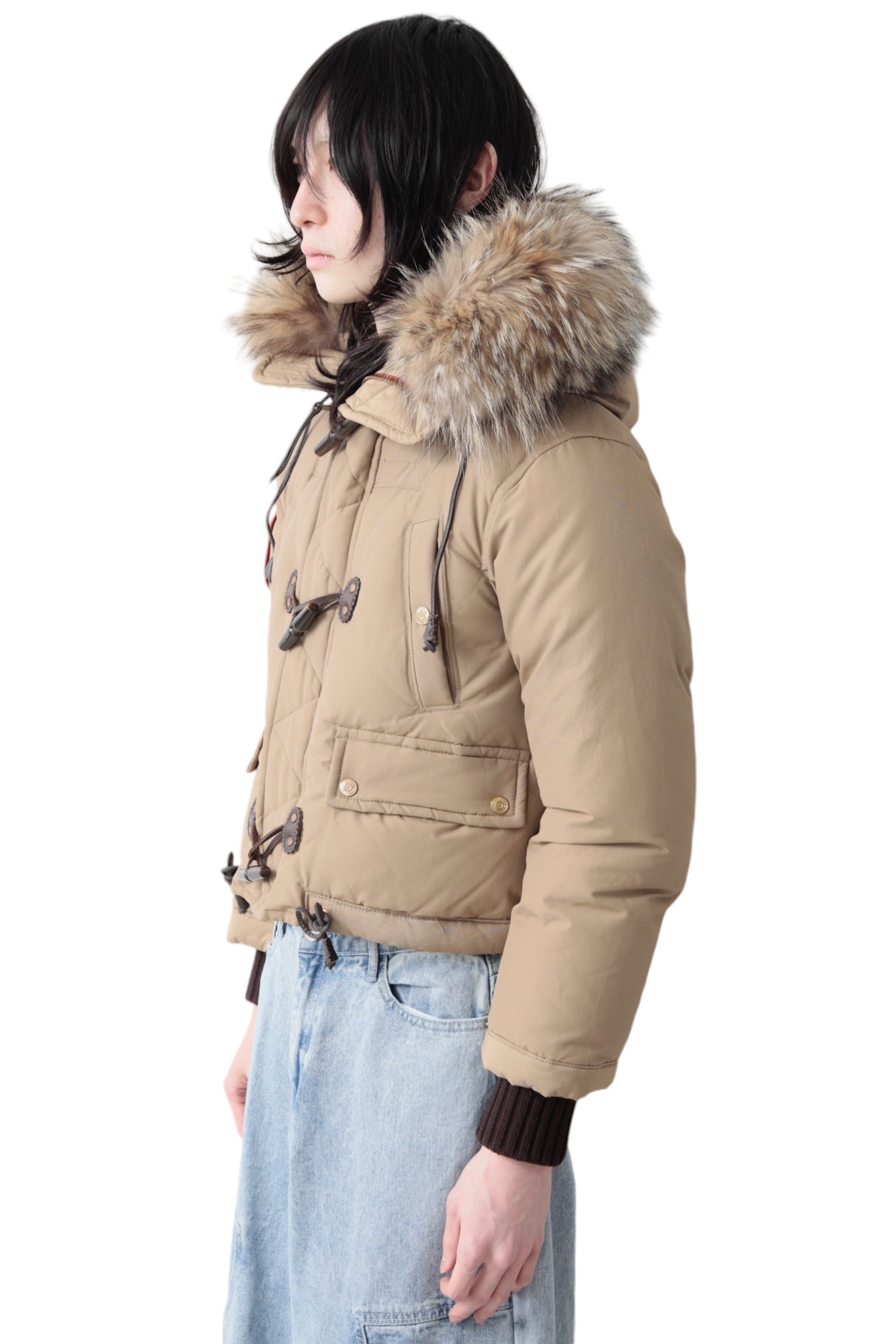 DSQUARED2 CROPPED FUR PUFFER BLOUSON