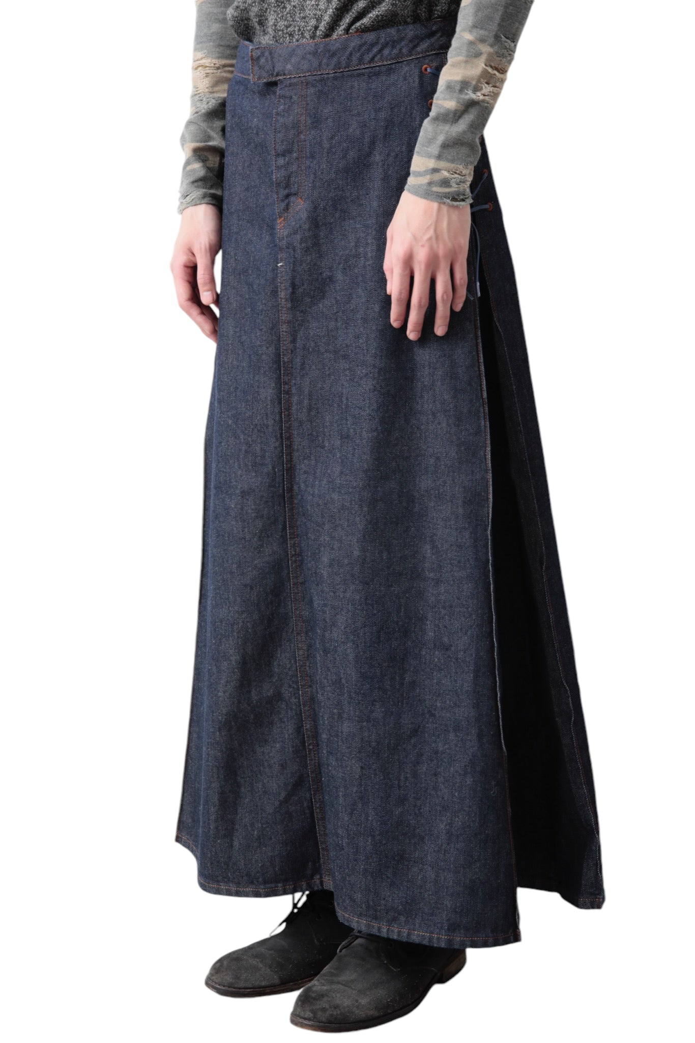 JEAN PAUL GAULTIER MAXI DENIM SKIRT