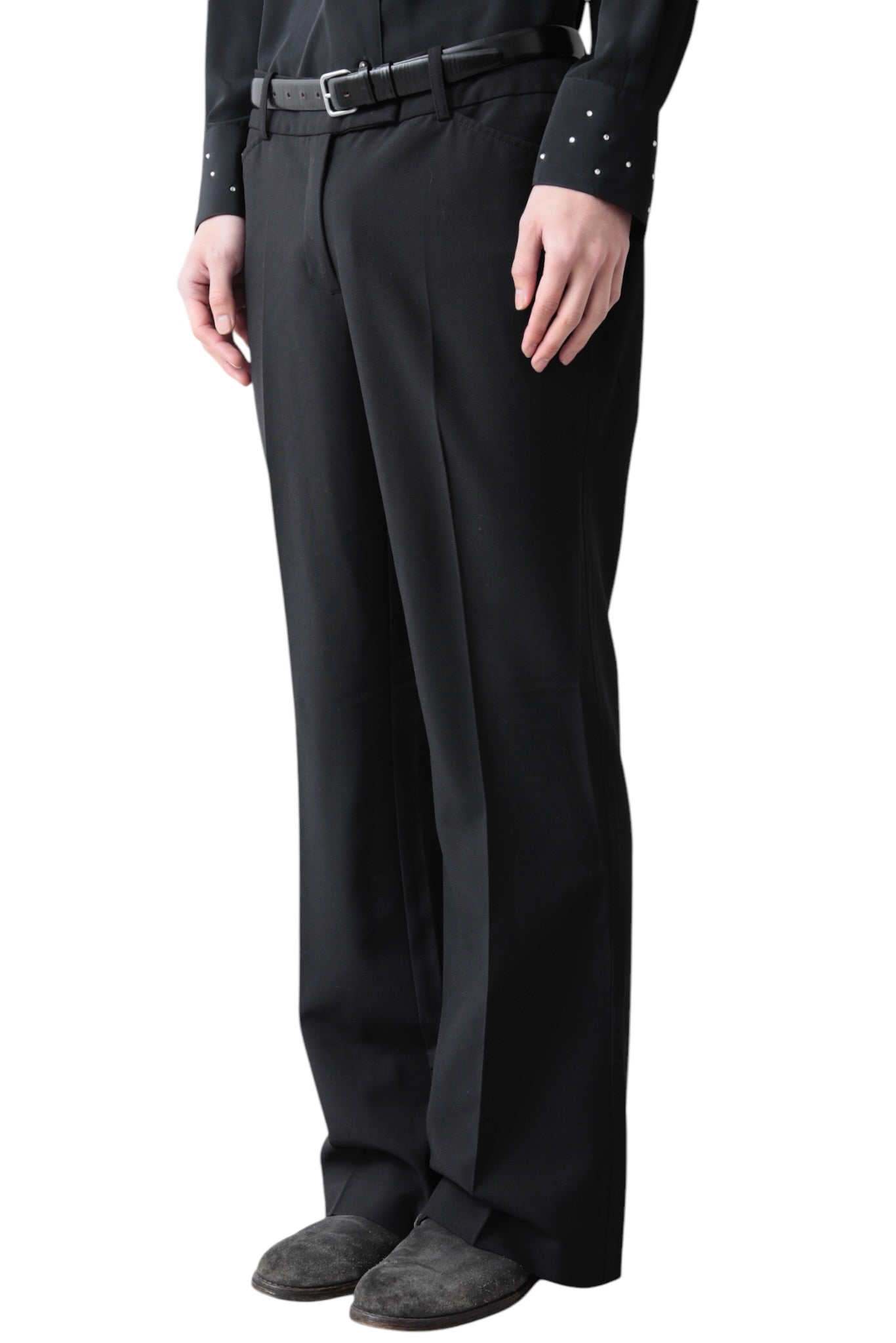 BLACK FLARE SLACKS