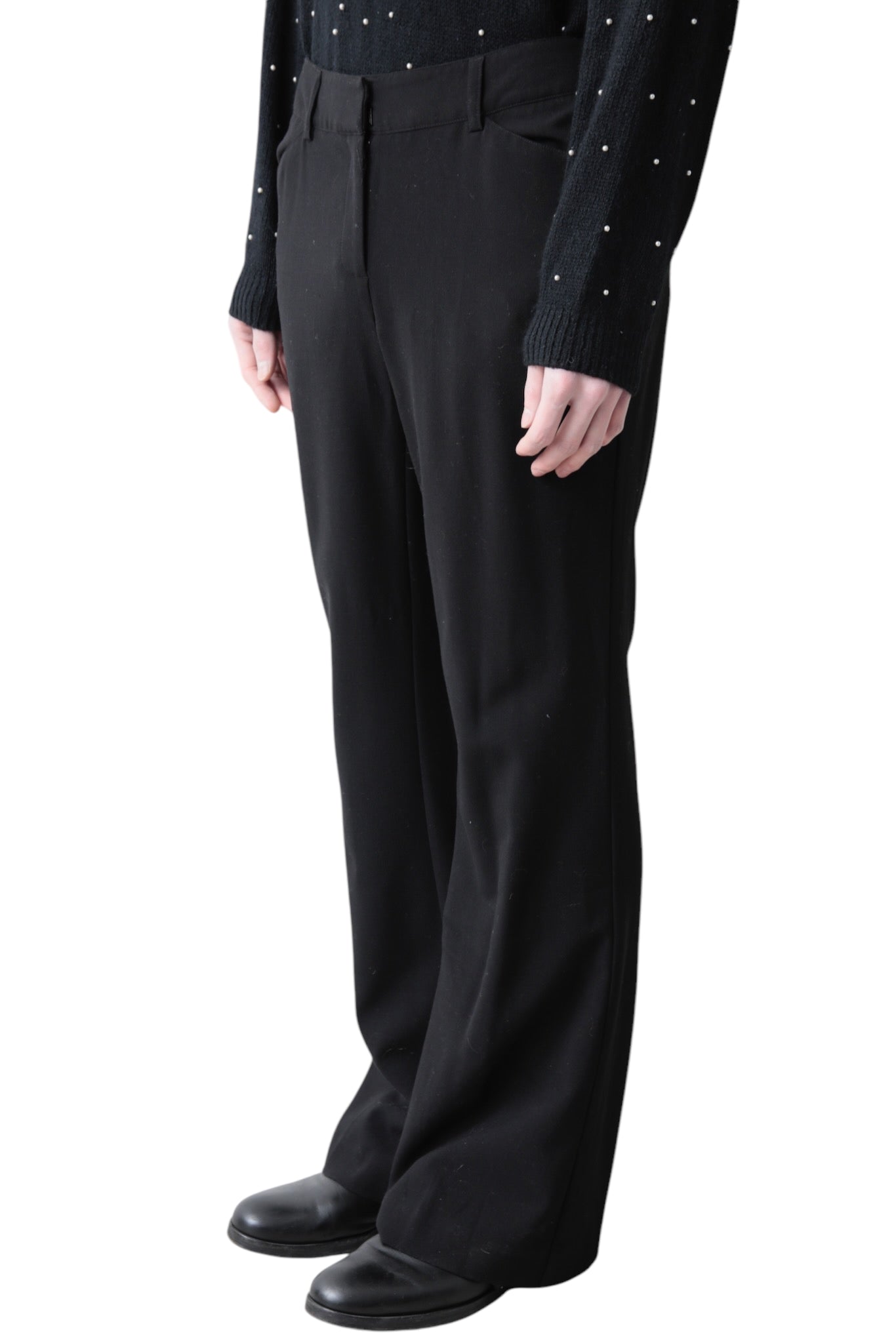 BLACK FLARE SLACKS