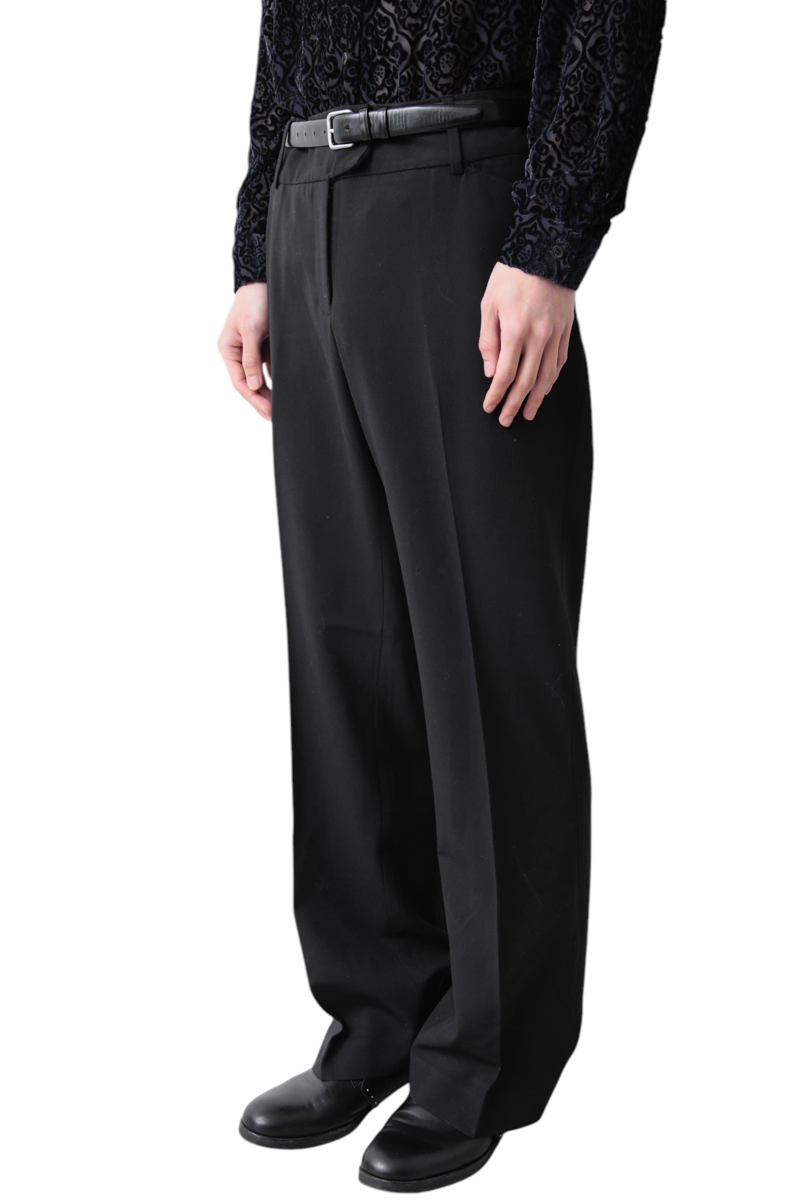 BLACK FLARE SLACKS