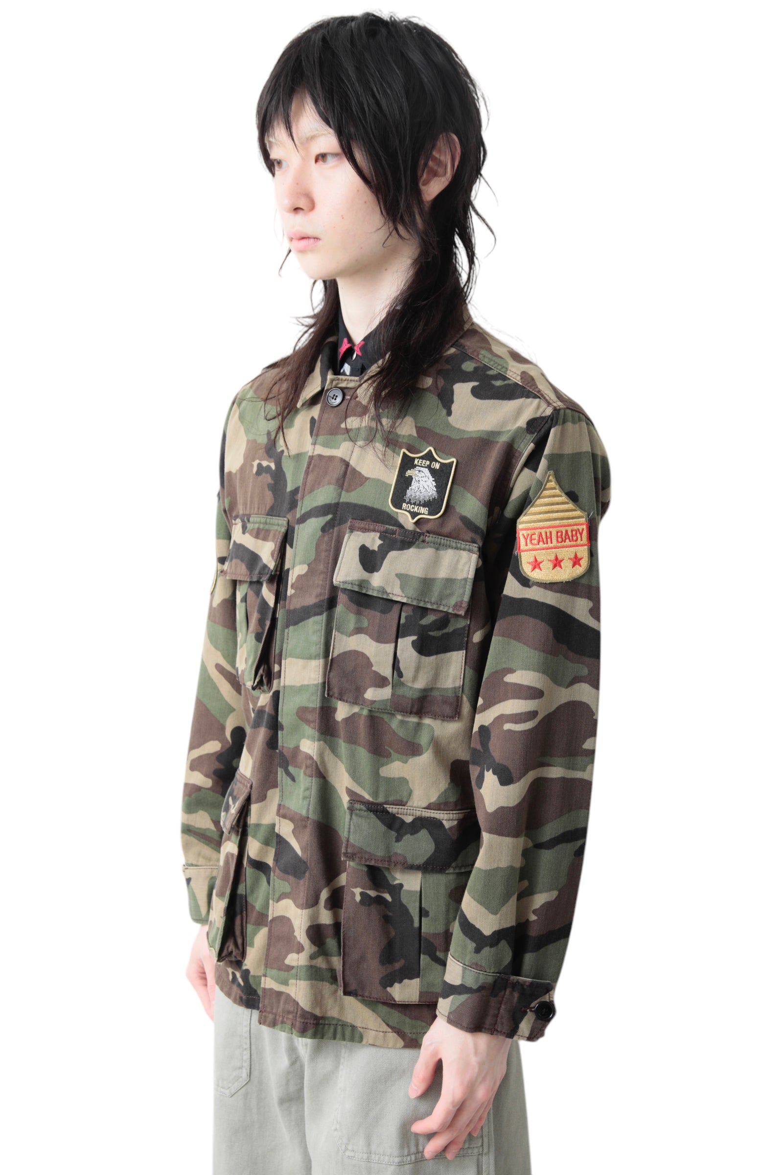 2016S/S SAINT LAURENT PARIS SAFARI CAMO JACKET