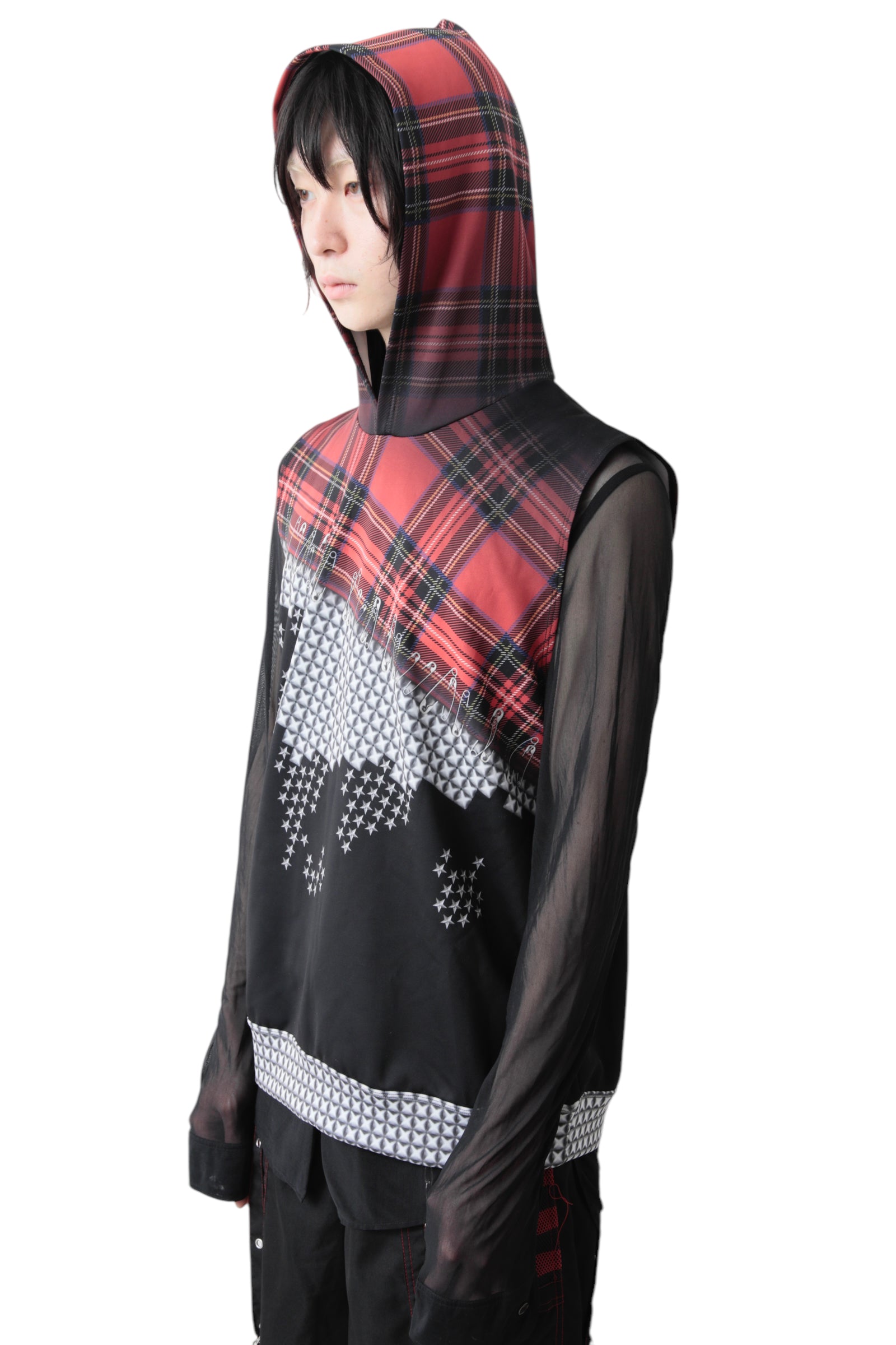 PUNKISH NO SLEEVE HOODIE