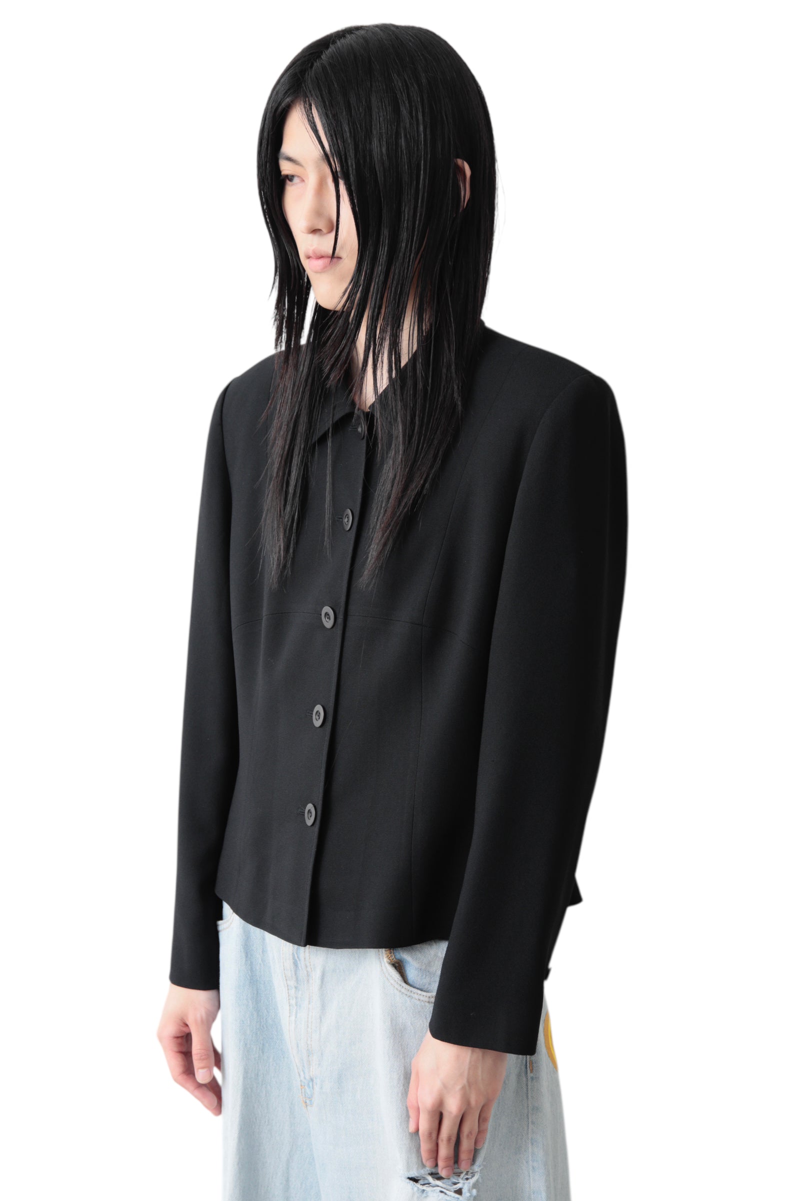 BOXY BUTTON UP BLOUSON