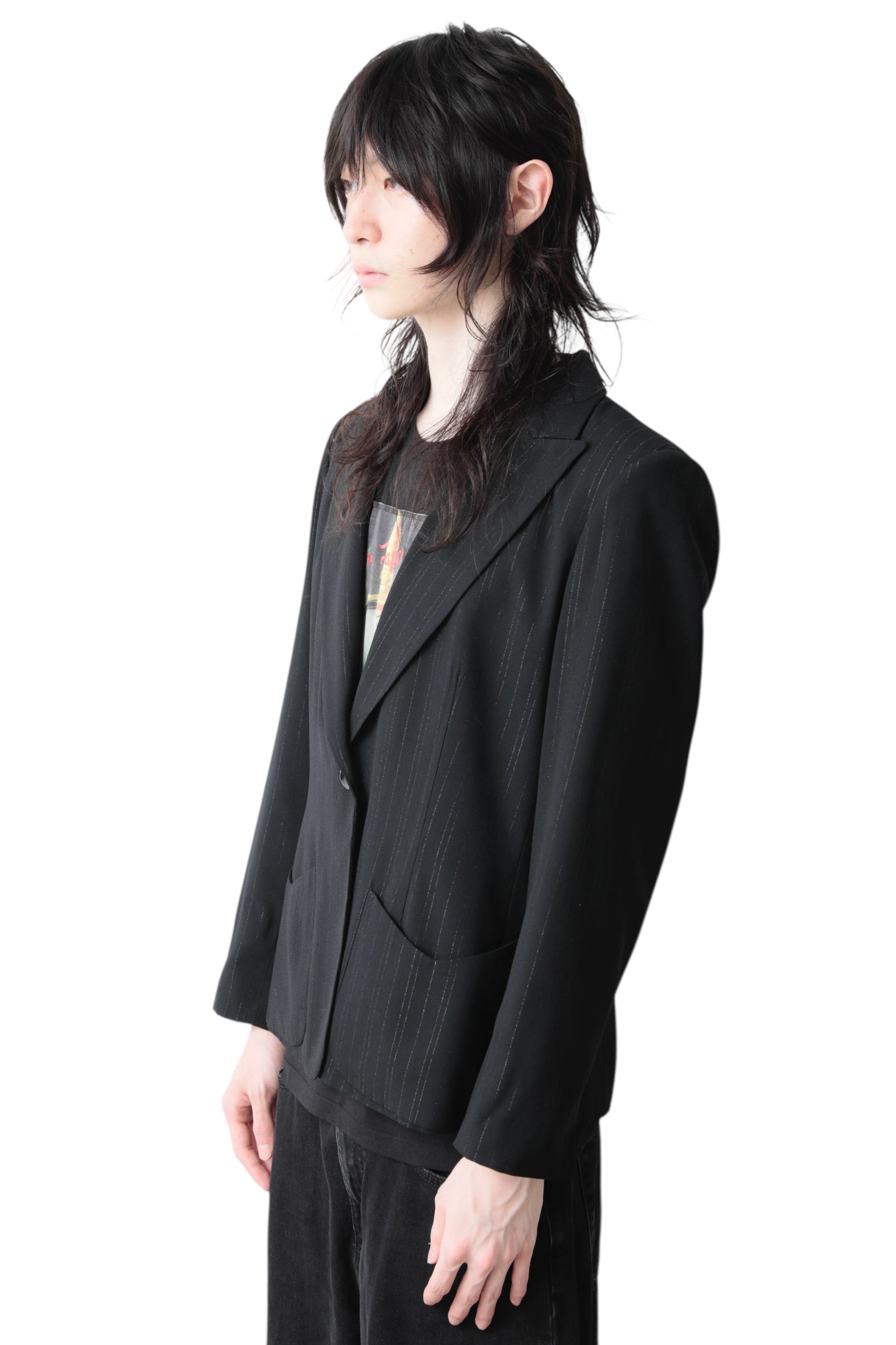 LAME STRIPE TAILORED JACKET