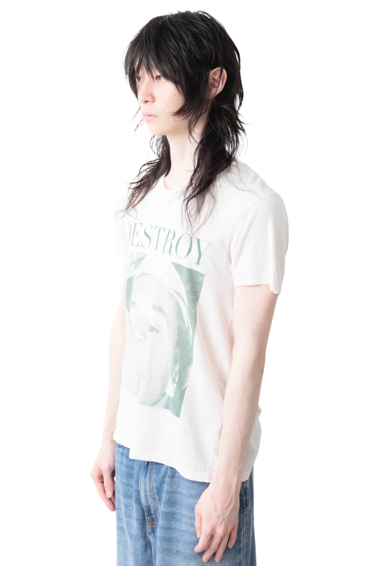 EARLY 2000S LAD MUSICIAN "DESTROY" GRAPHIC T-SHIRT