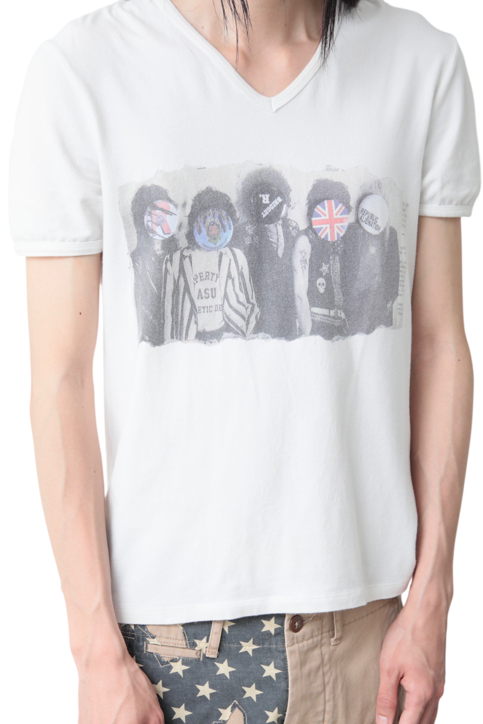RAF SIMONS Tシャツ Raf Simons - OVERZISED T-SHIRT WITH NAILS PRINT FRONT AND