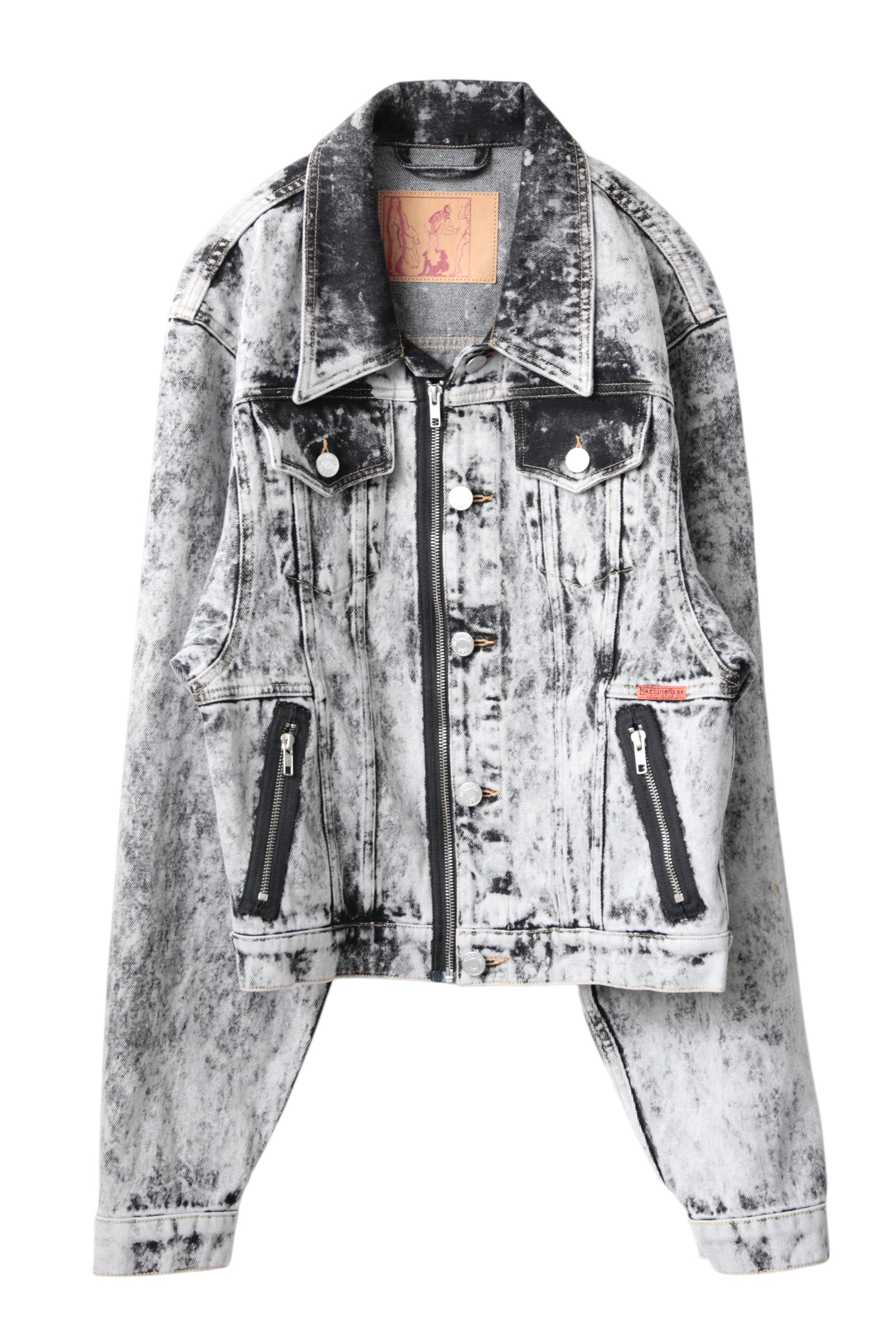 MARTINE ROSE ZIP FRONT DENIM JACKET