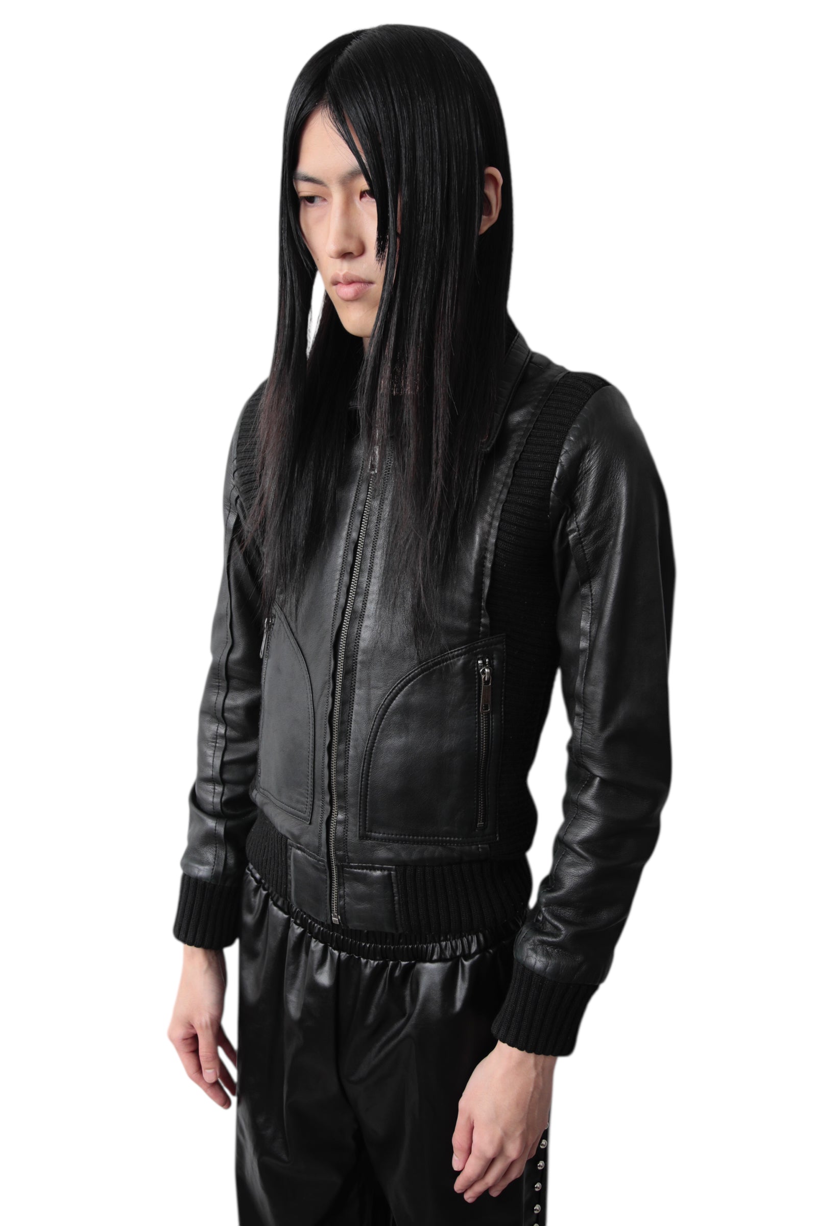 EARLY 2000s DIESEL SWITCHING LEATHER JACKET
