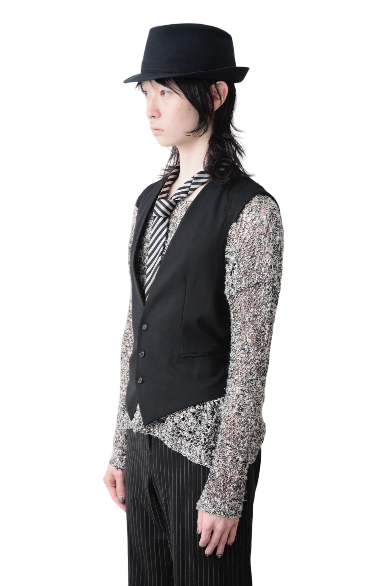 2010S DIOR HOMME SHOULDER PAD MOTIF GILET