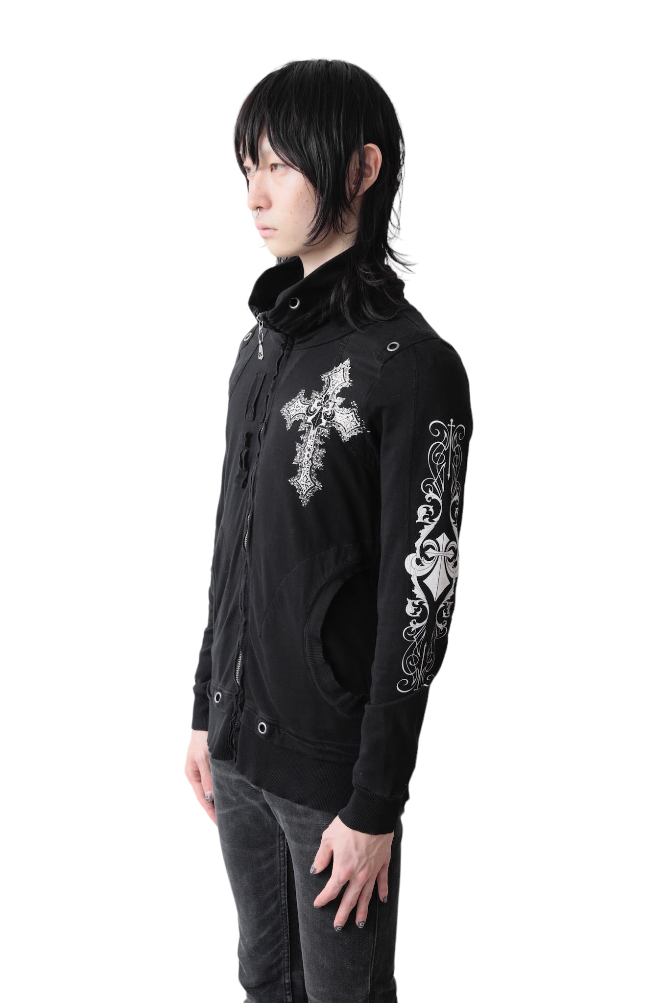 GRAPHIC ZIP UP BLOUSON