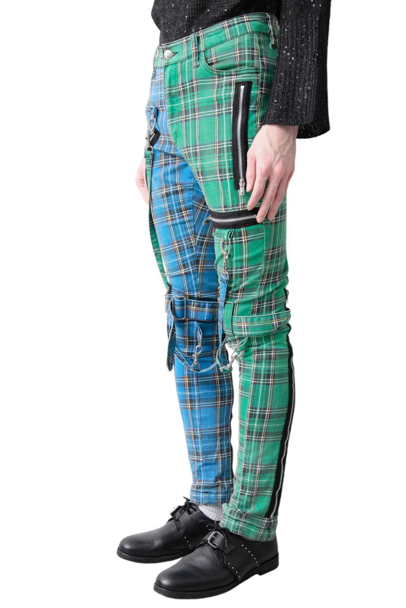 TRIPP NYC BI COLOR CHECK BONDAGE PANTS