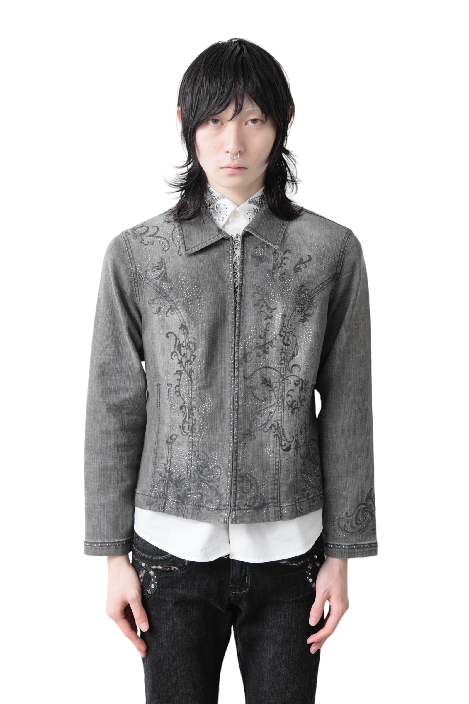 EMBROIDERY HOCK BUTTON BLOUSON