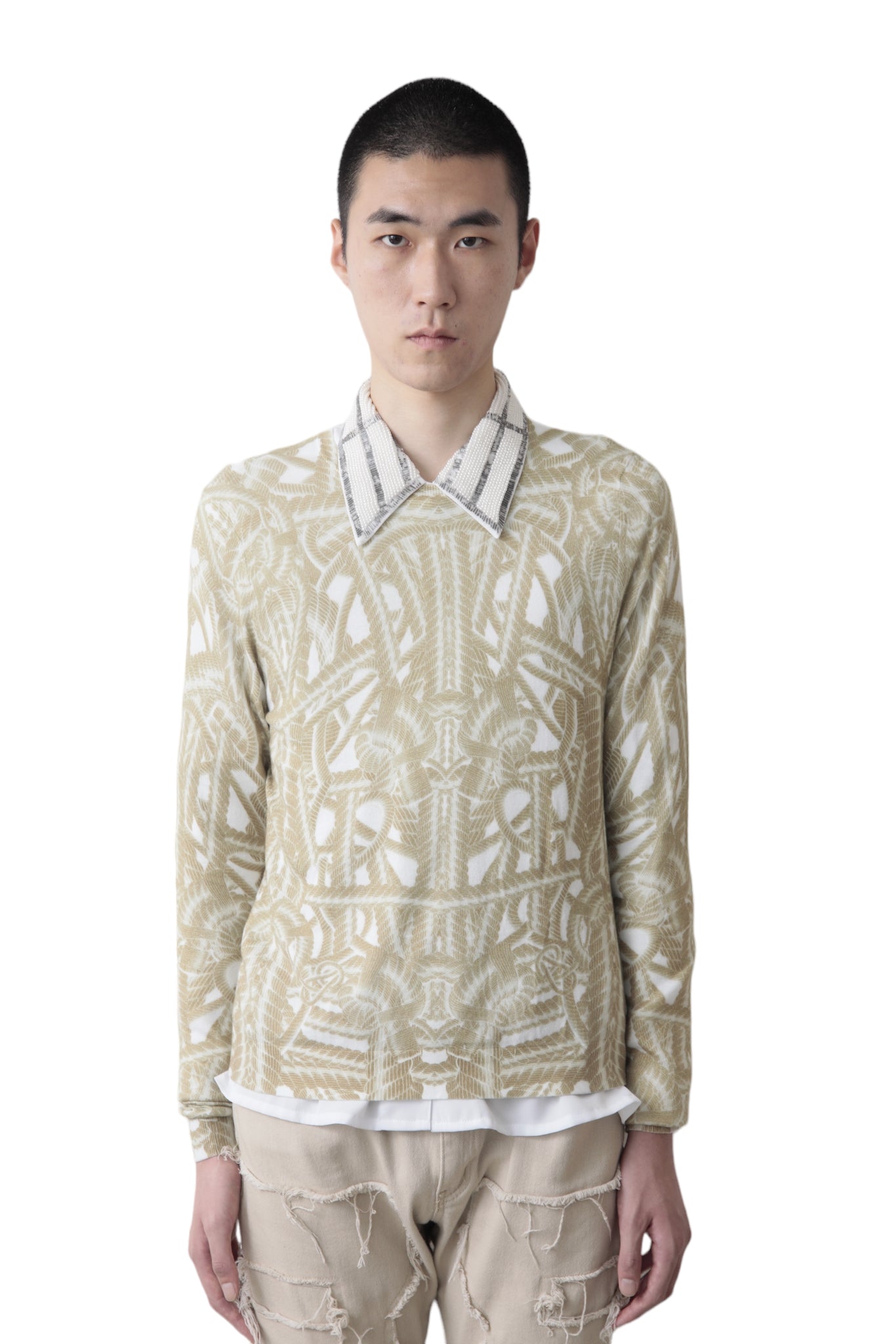 JUST CAVALLI PATTERNED LOPE SWEATER