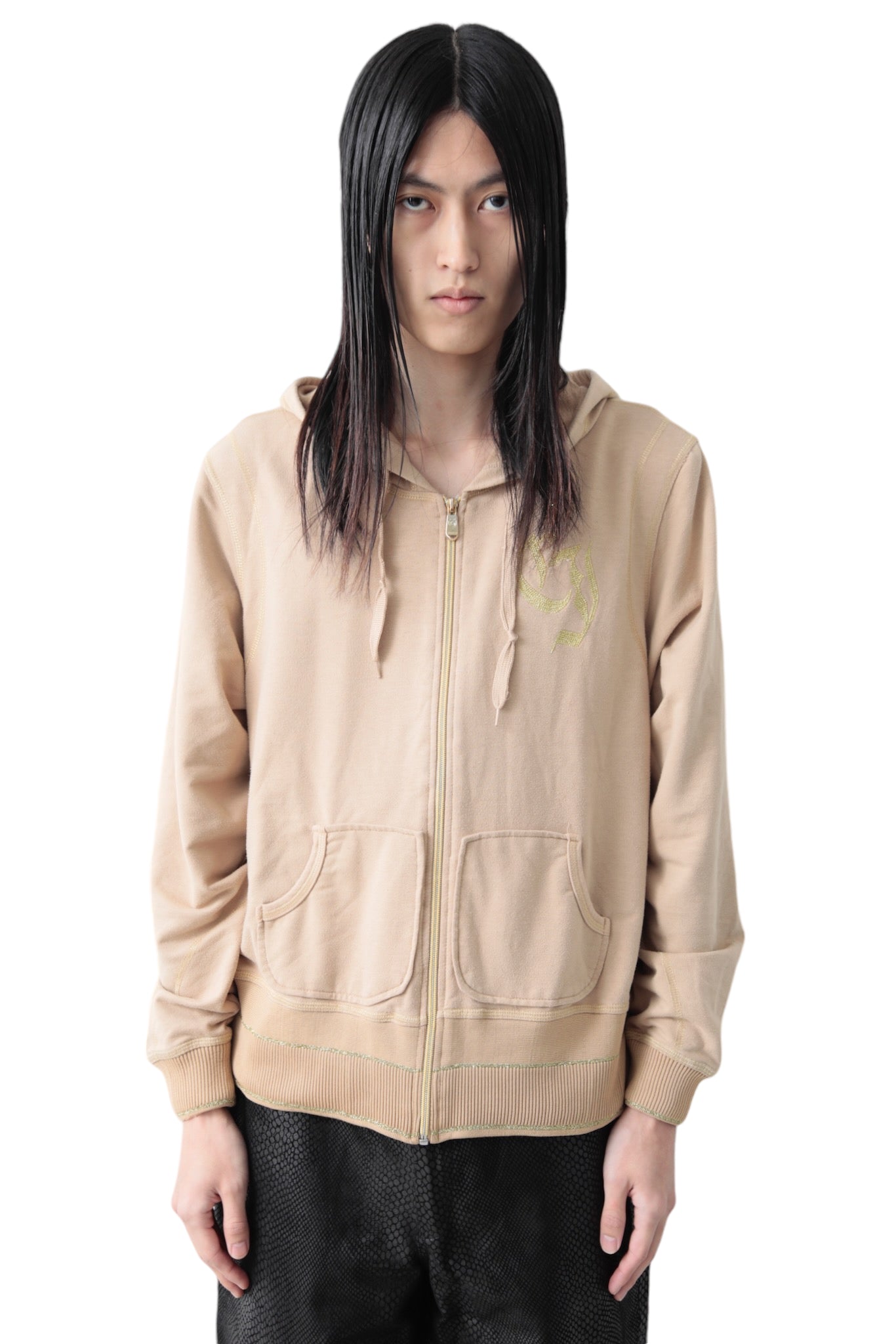 EMBROIDERY ZIP UP HOODIE