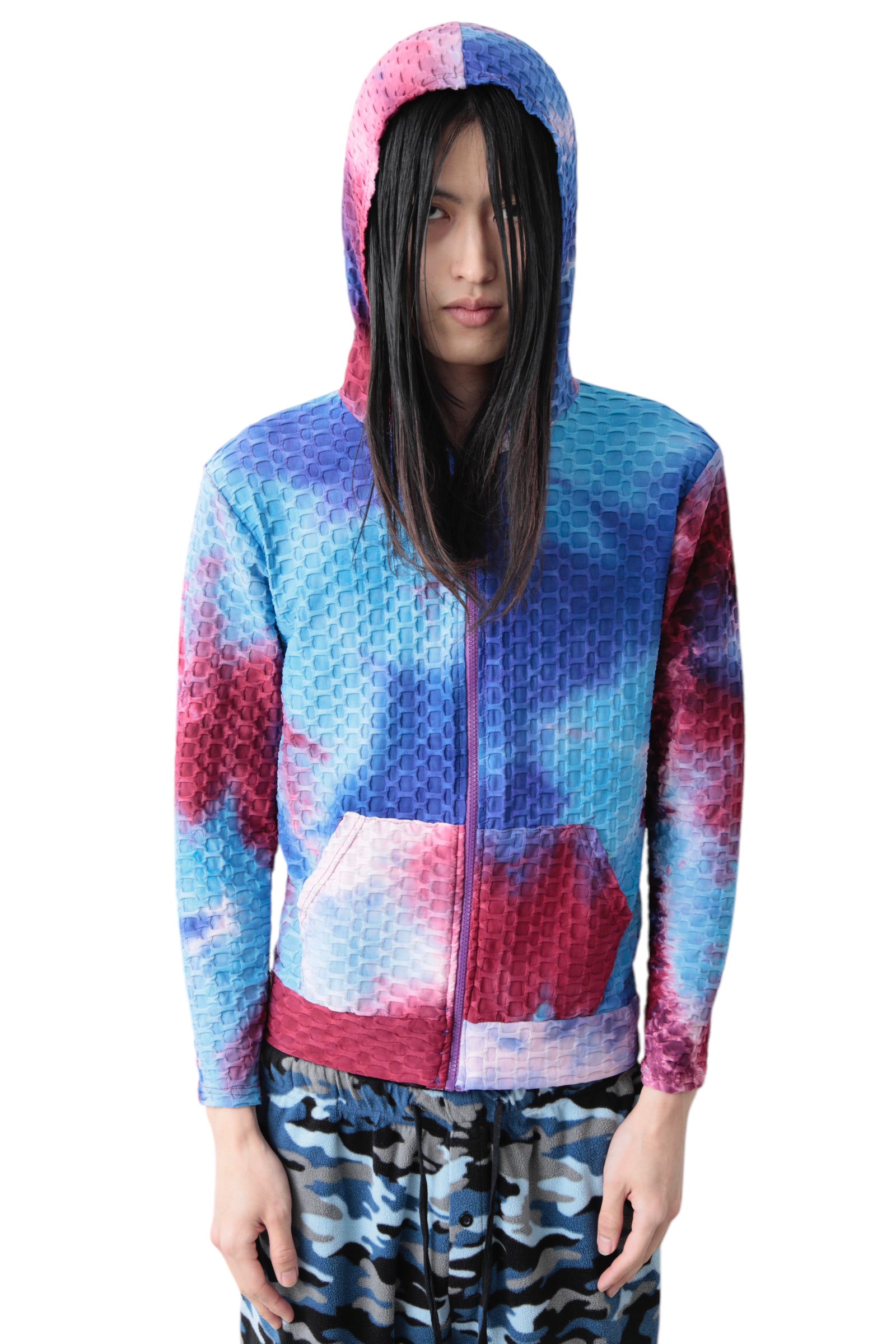 TIE DYE TEXTURE HOODIE