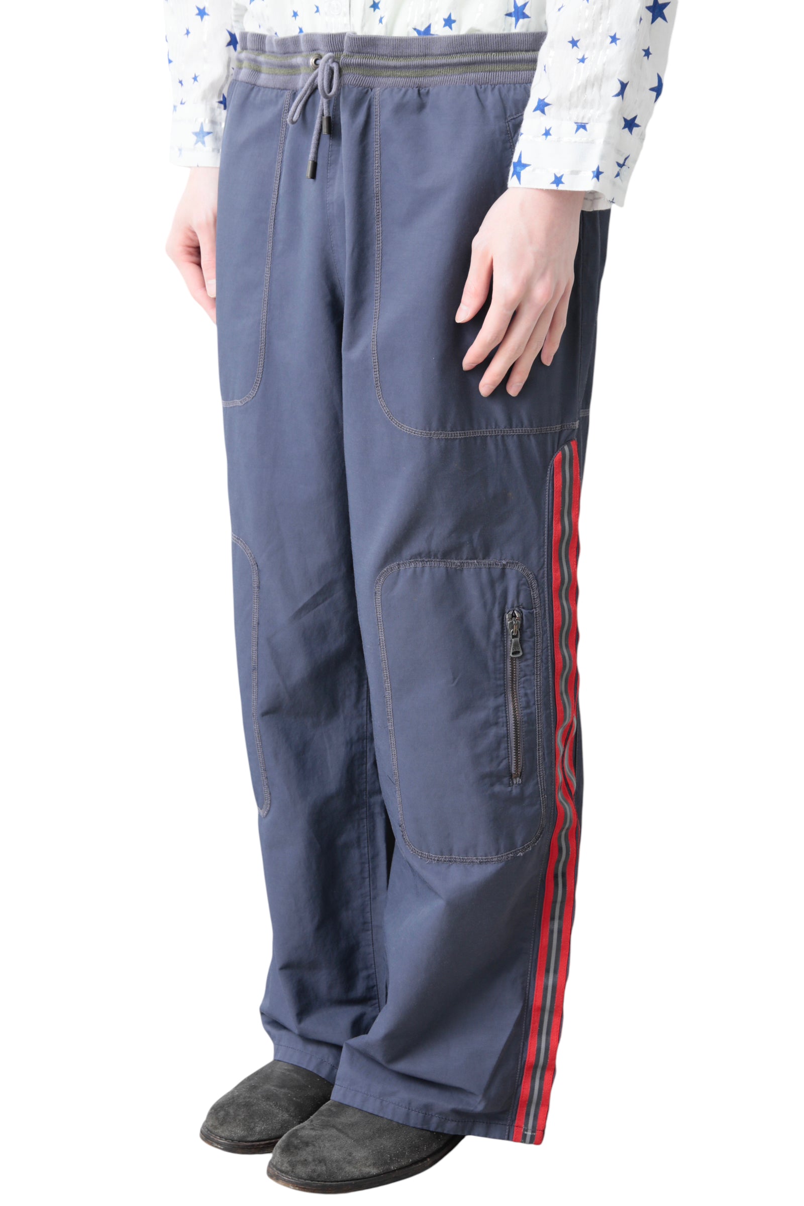 DOLCE&amp;GABBANA SIDE LINE BAGGY NYLON PANTS