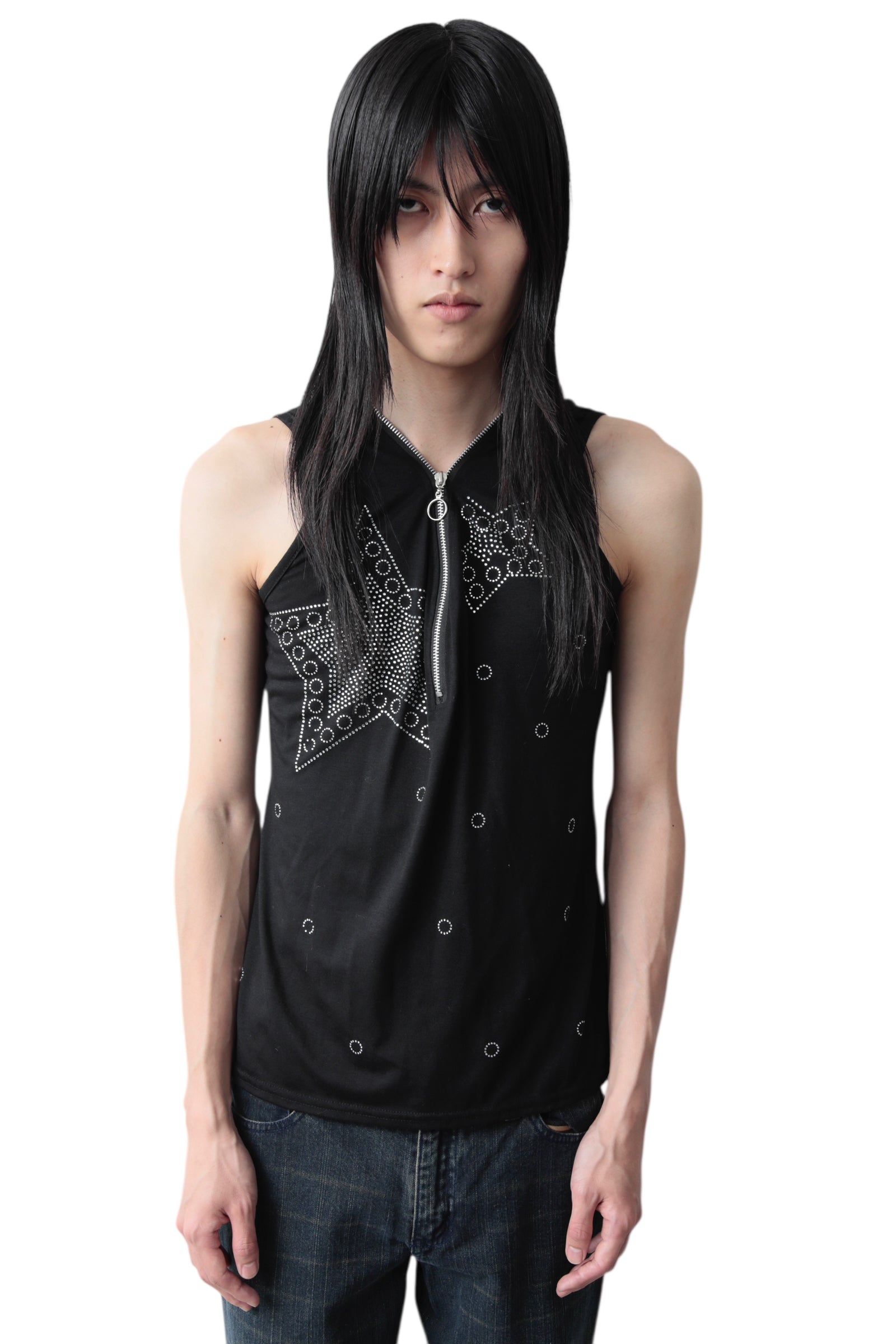 RHINESTONE STAR NO SLEEVE TOP