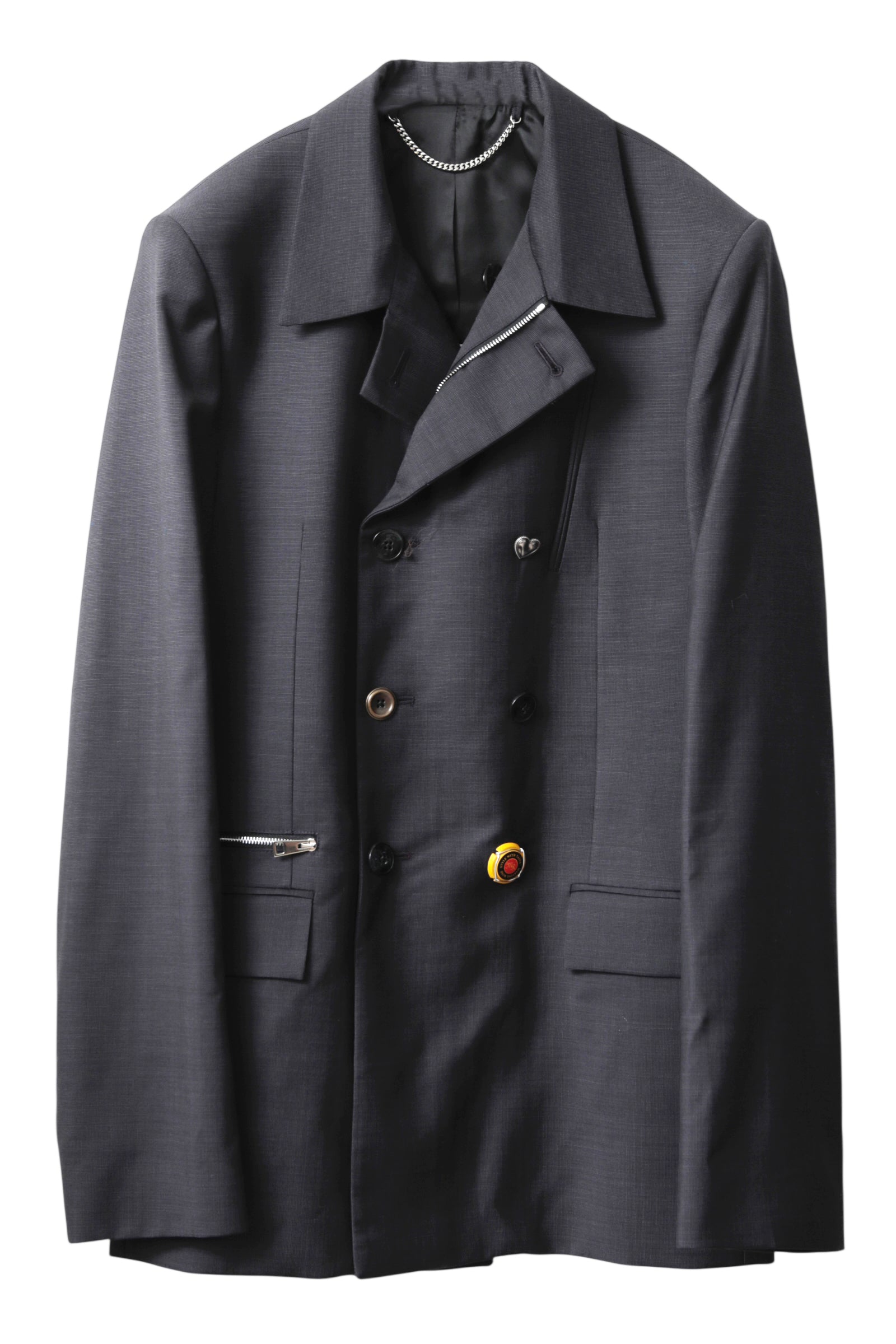 MARTINE ROSE DOUBLE BREASTED ZIP JACKET