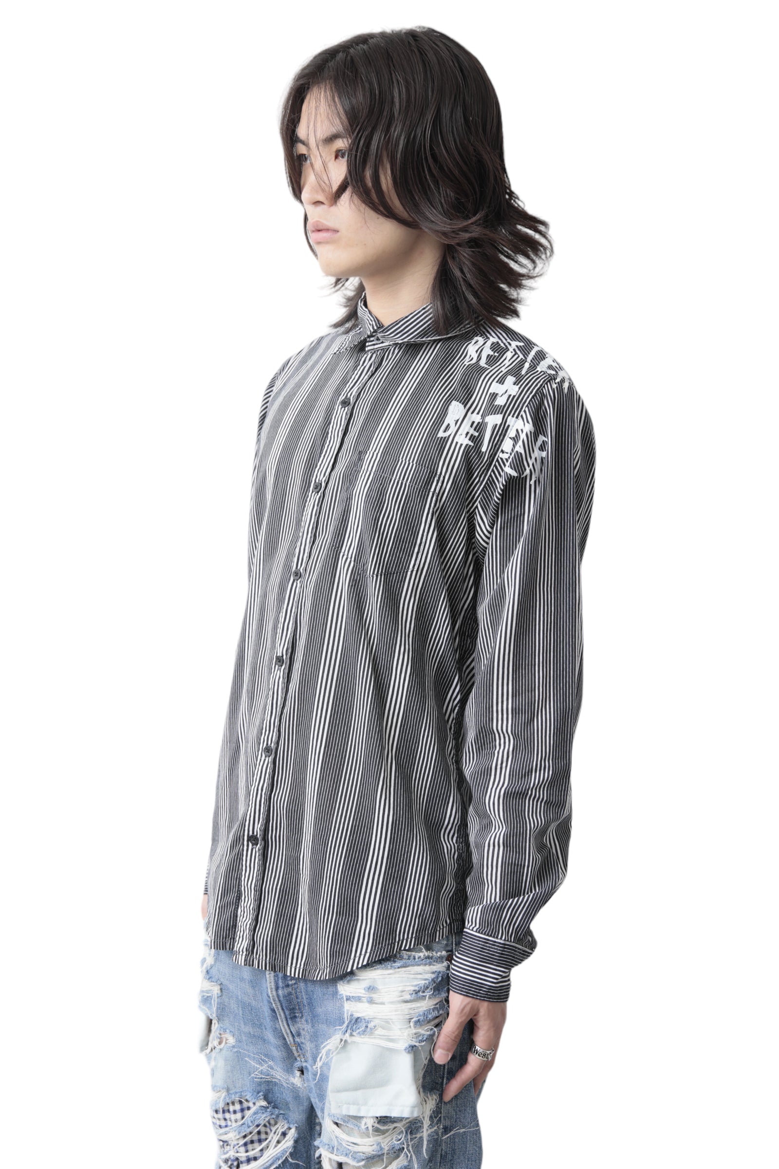 MESSAGE STRIPED SHIRT