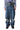 CRUSHED BLUE BAGGY DENIM PANTS