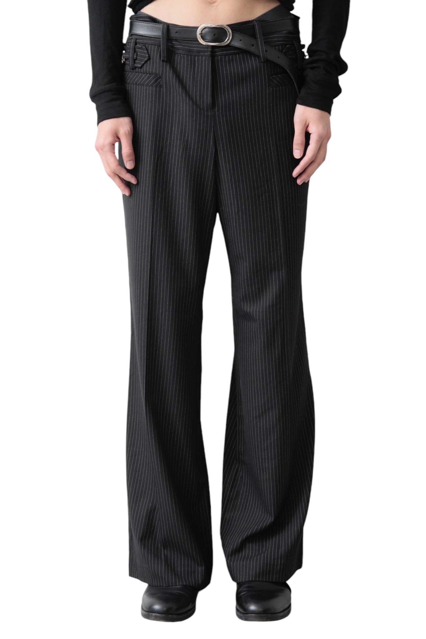 PINSTRIPE CHAIN SLACKS