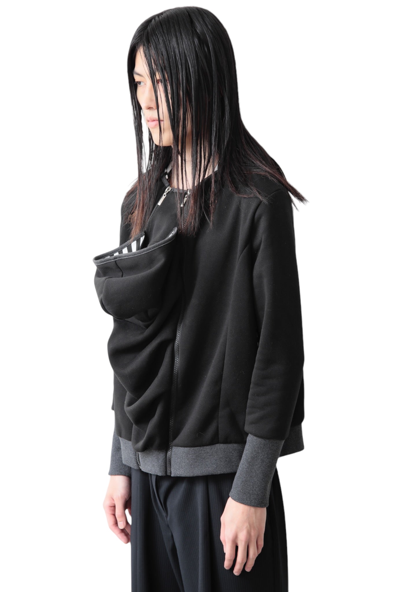 DEFORMATION PULLOVER KANGAROO HOODIE