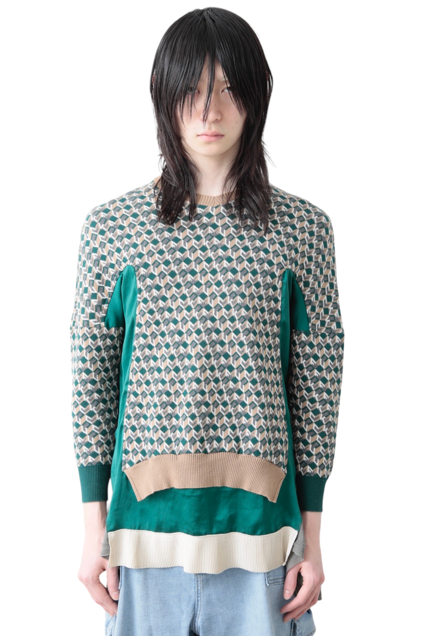 UNDERCOVER CRAZY PATTERNED SWEATER DOCKING TOP