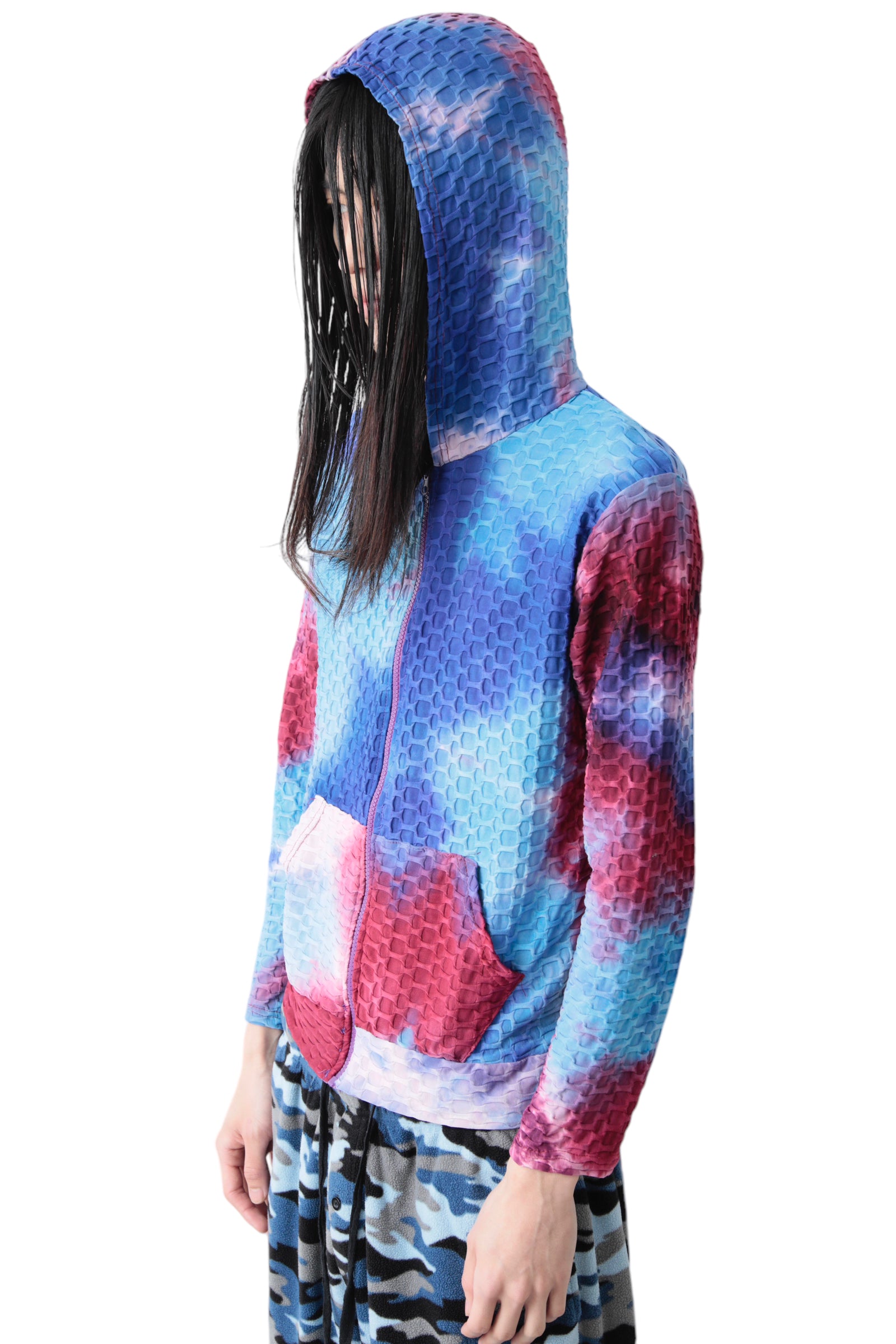 TIE DYE TEXTURE HOODIE