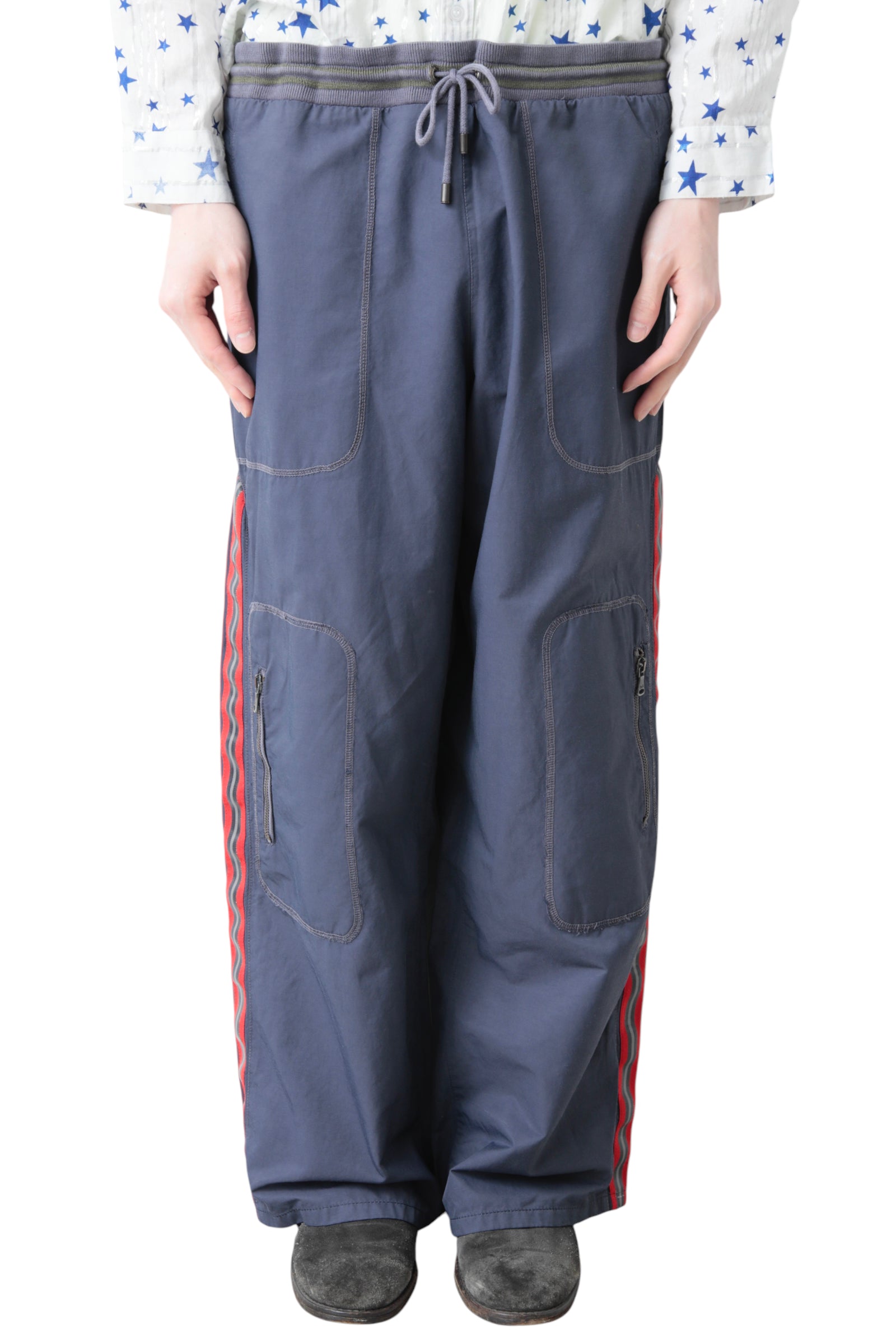 DOLCE&amp;GABBANA SIDE LINE BAGGY NYLON PANTS