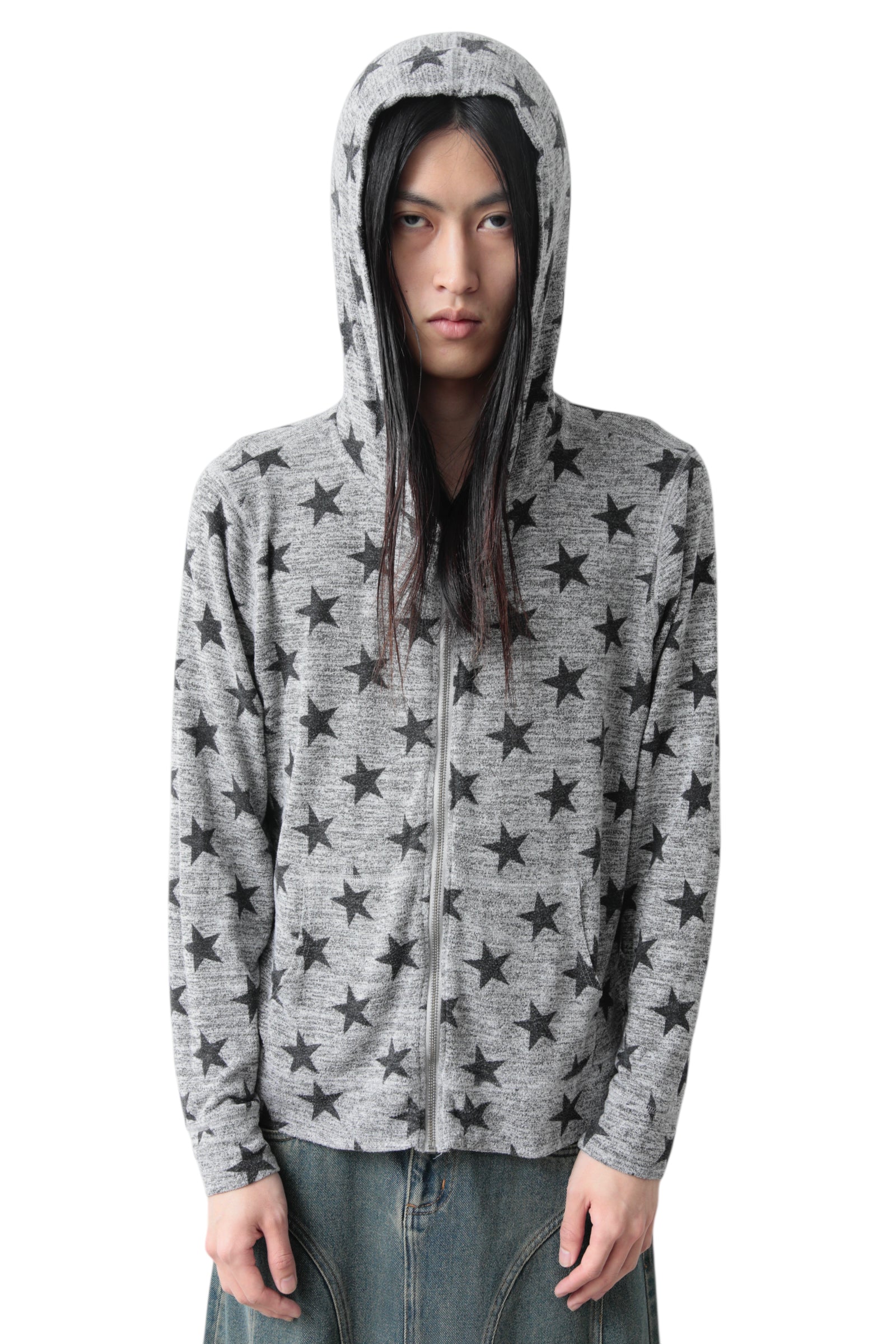 STAR GRAPHIC ZIP UP HOODIE