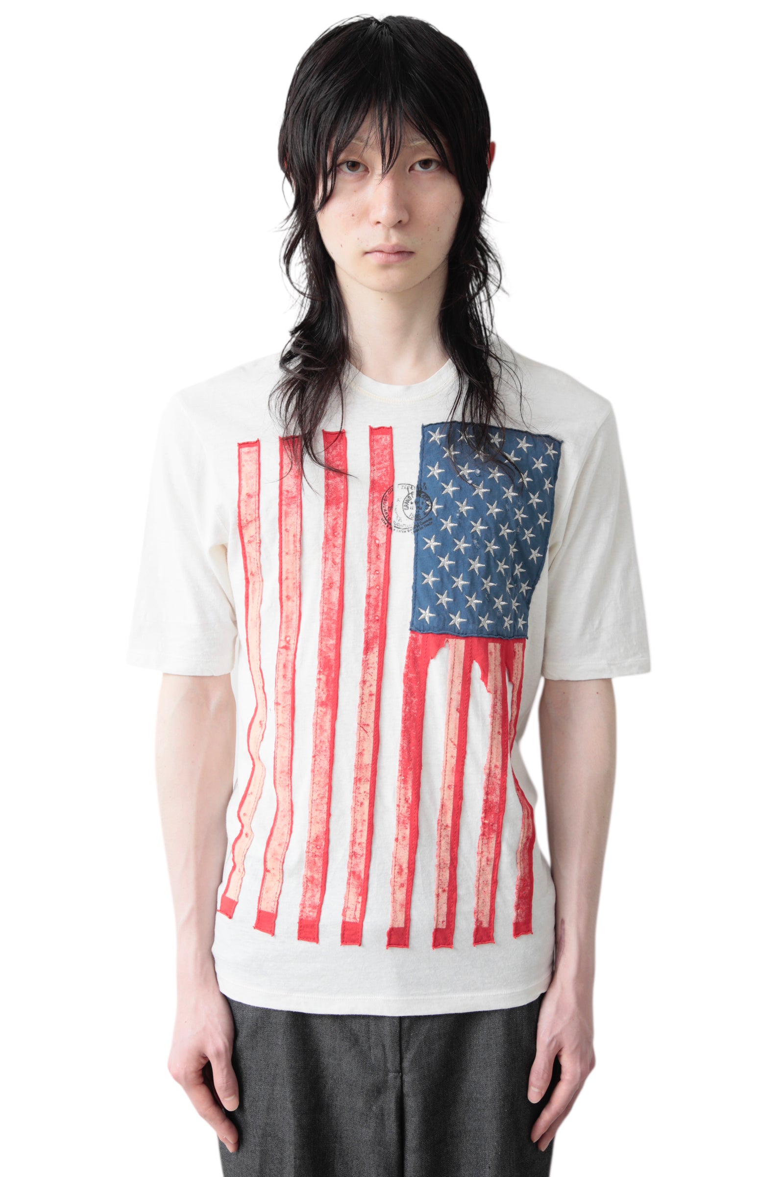 DSQUARED2 USA FLAG PATTERNED T-SHIRT
