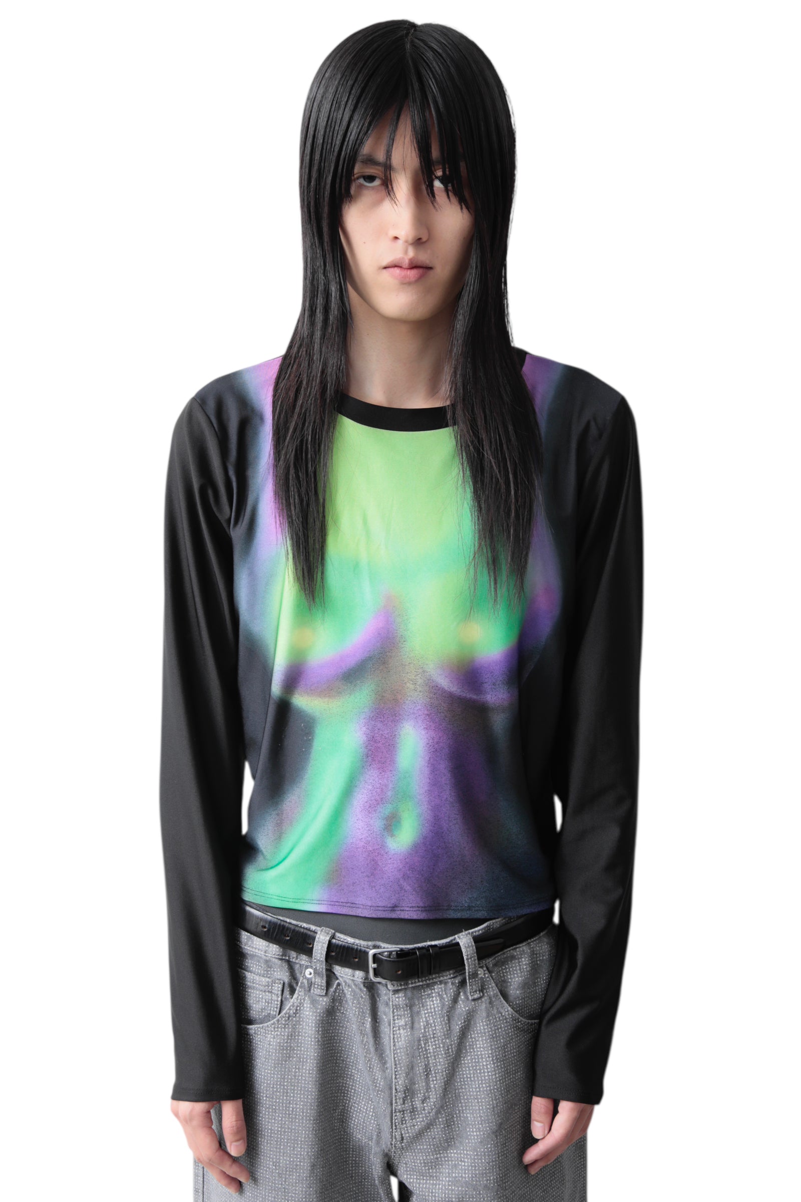 SPRAY BODY GRAPHIC LONG SLEEVE T-SHIRT