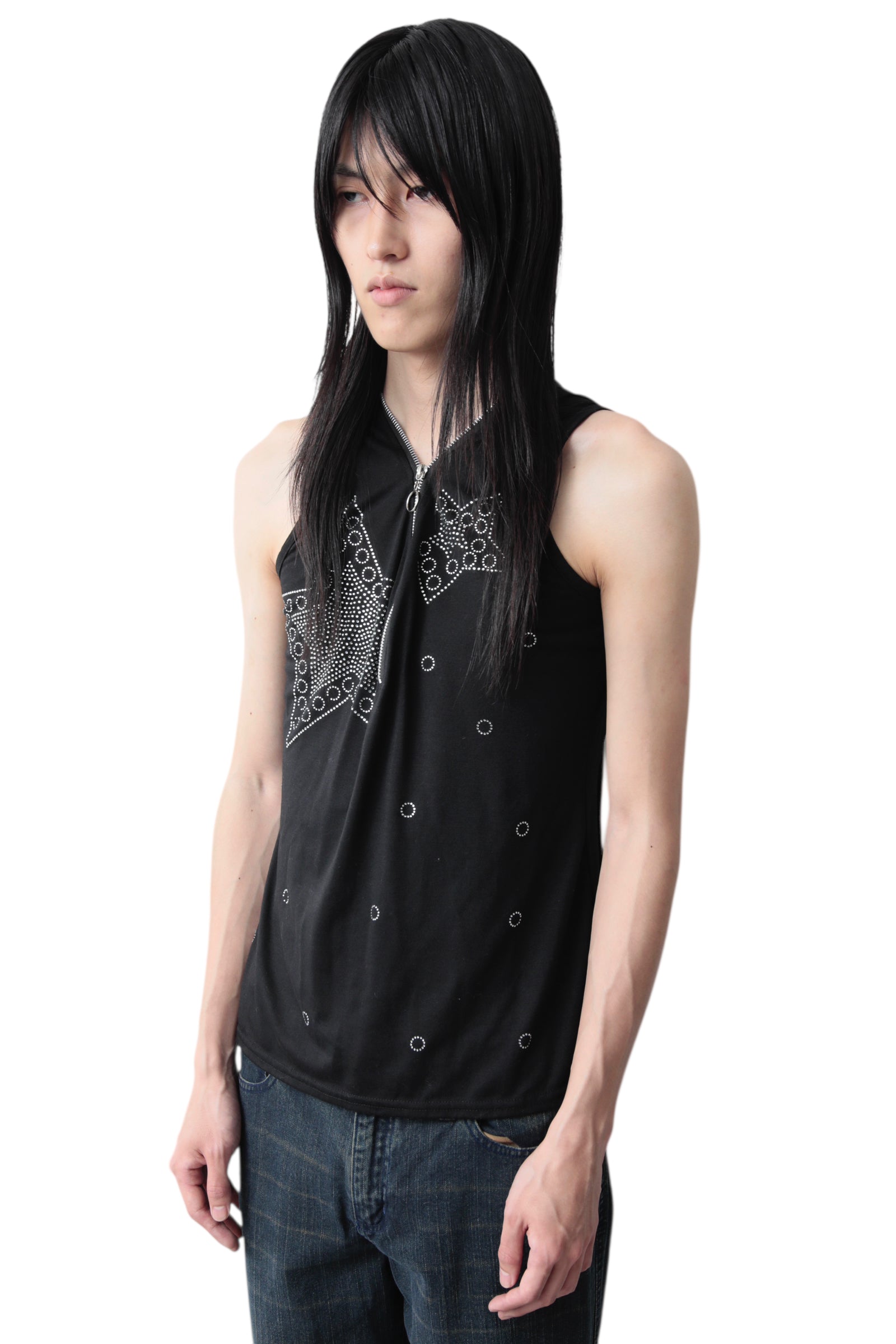 RHINESTONE STAR NO SLEEVE TOP