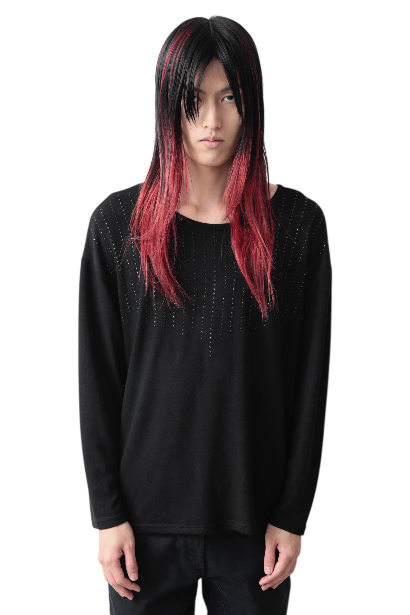 RHINESTONE LONG SLEEVE TOP