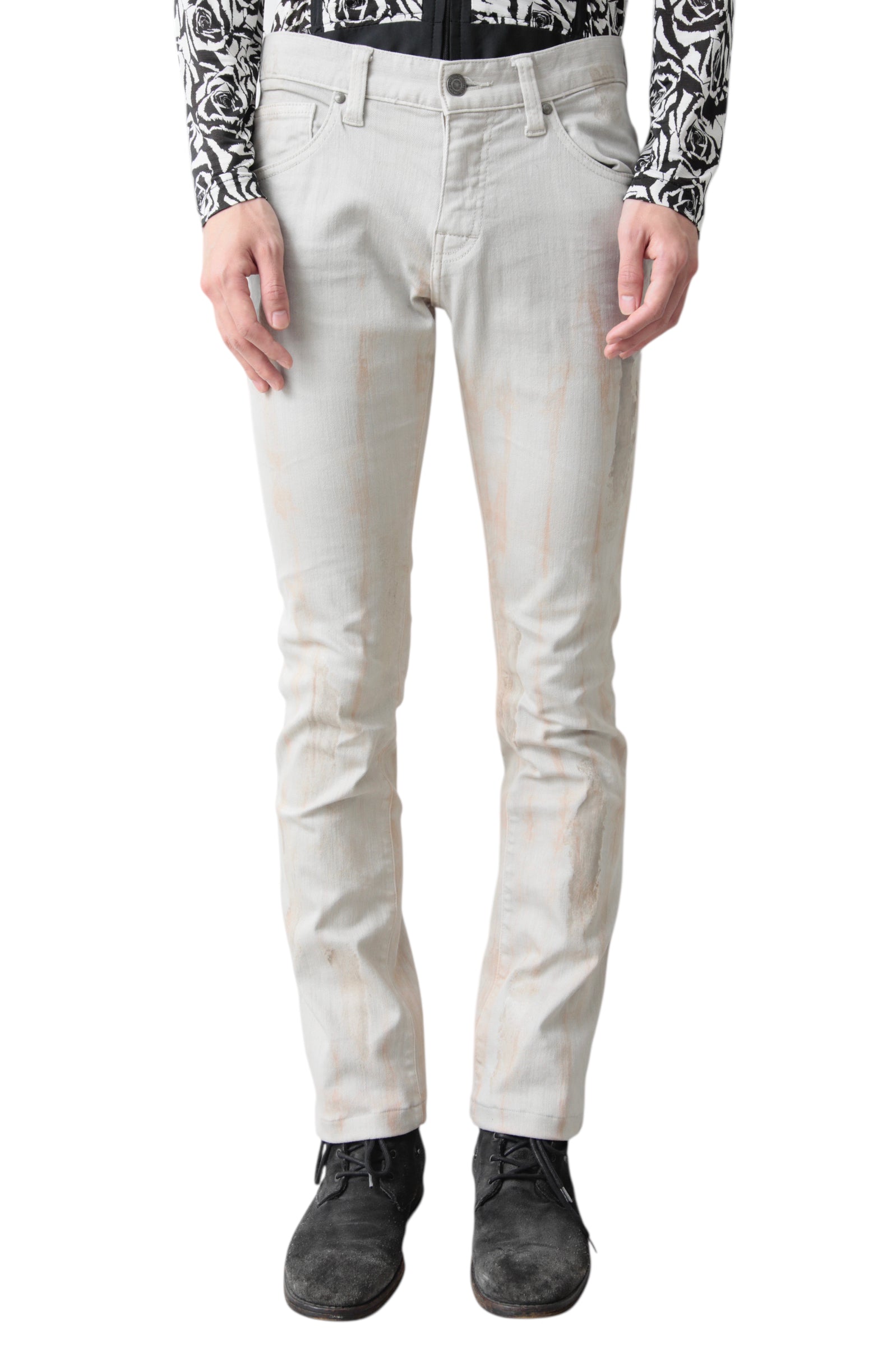 TORNADO MART DIRTY SKINNY DENIM PANTS