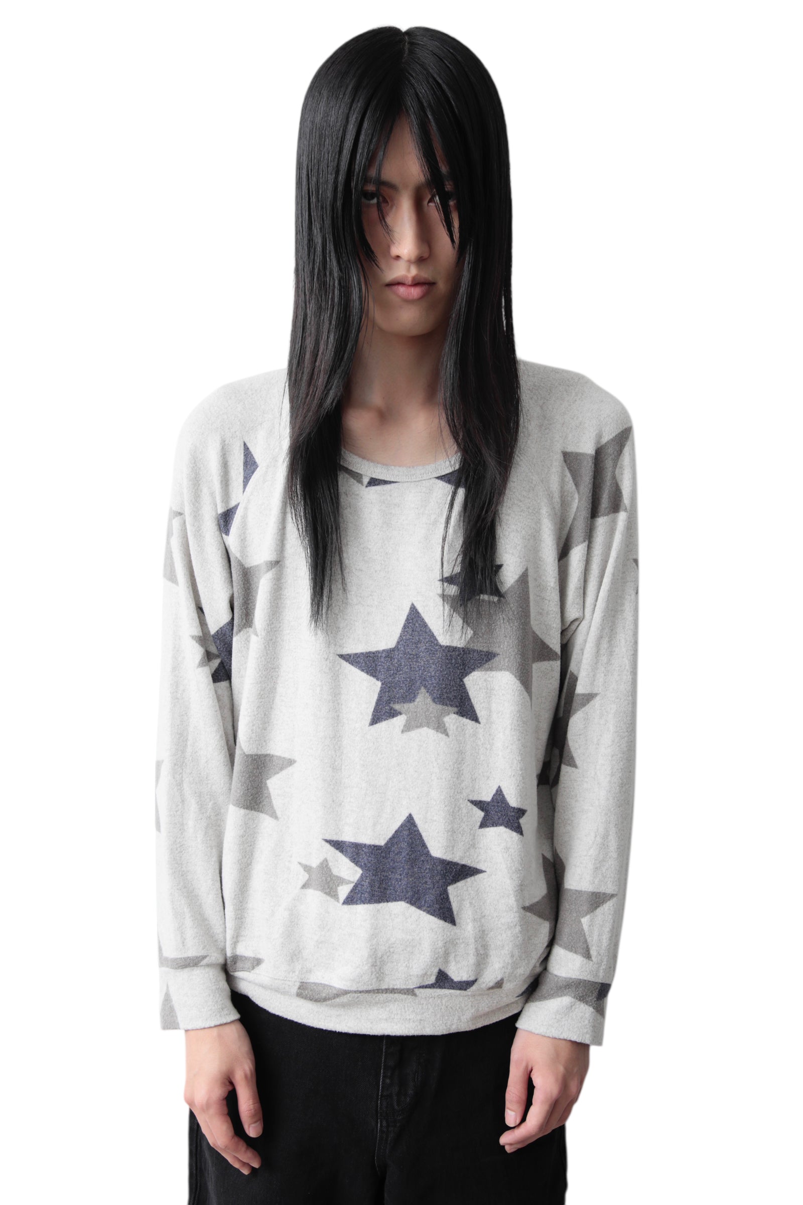 Two-tone star graphic sweater