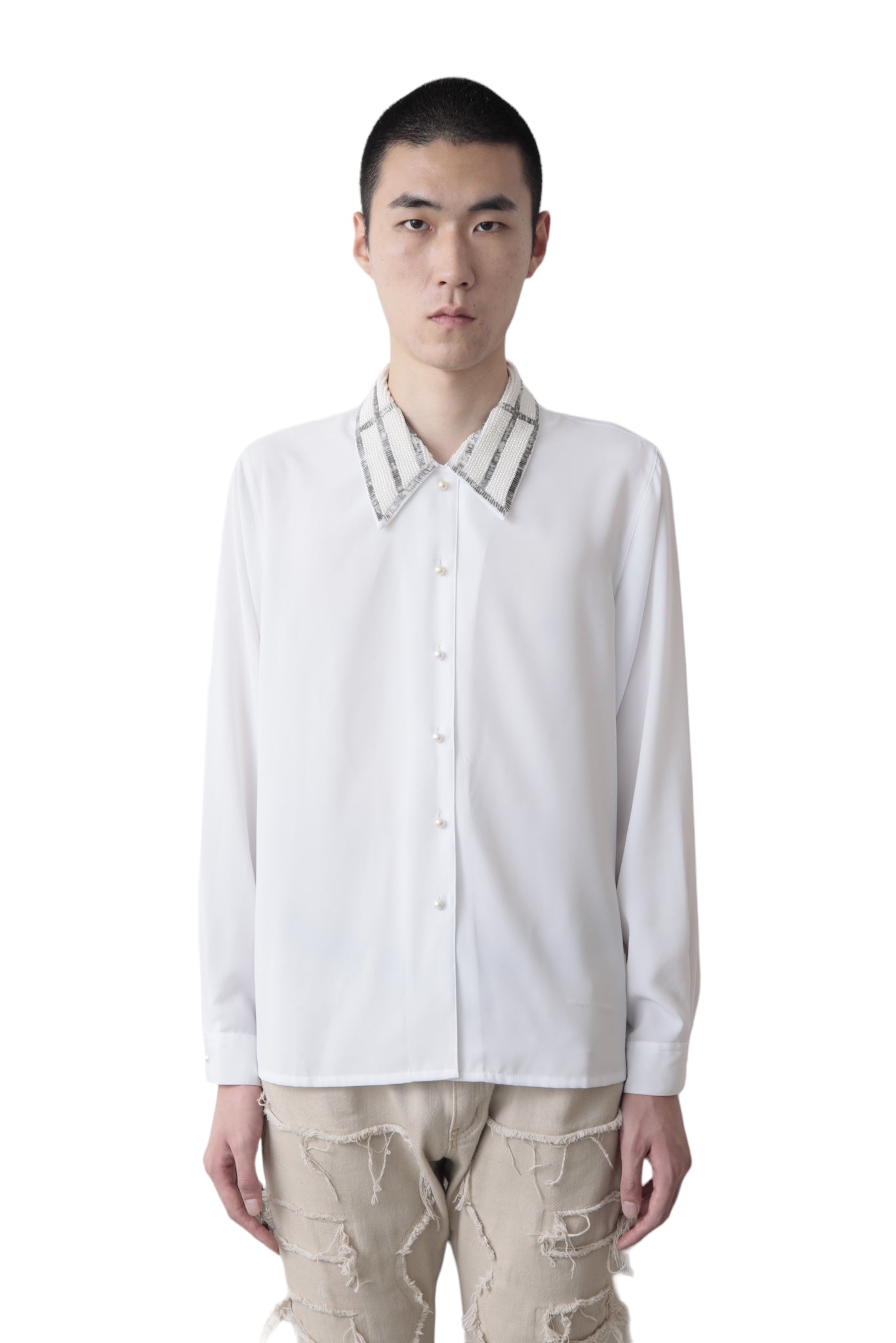 DECORATIVE PEARL BUTTON SHIRT