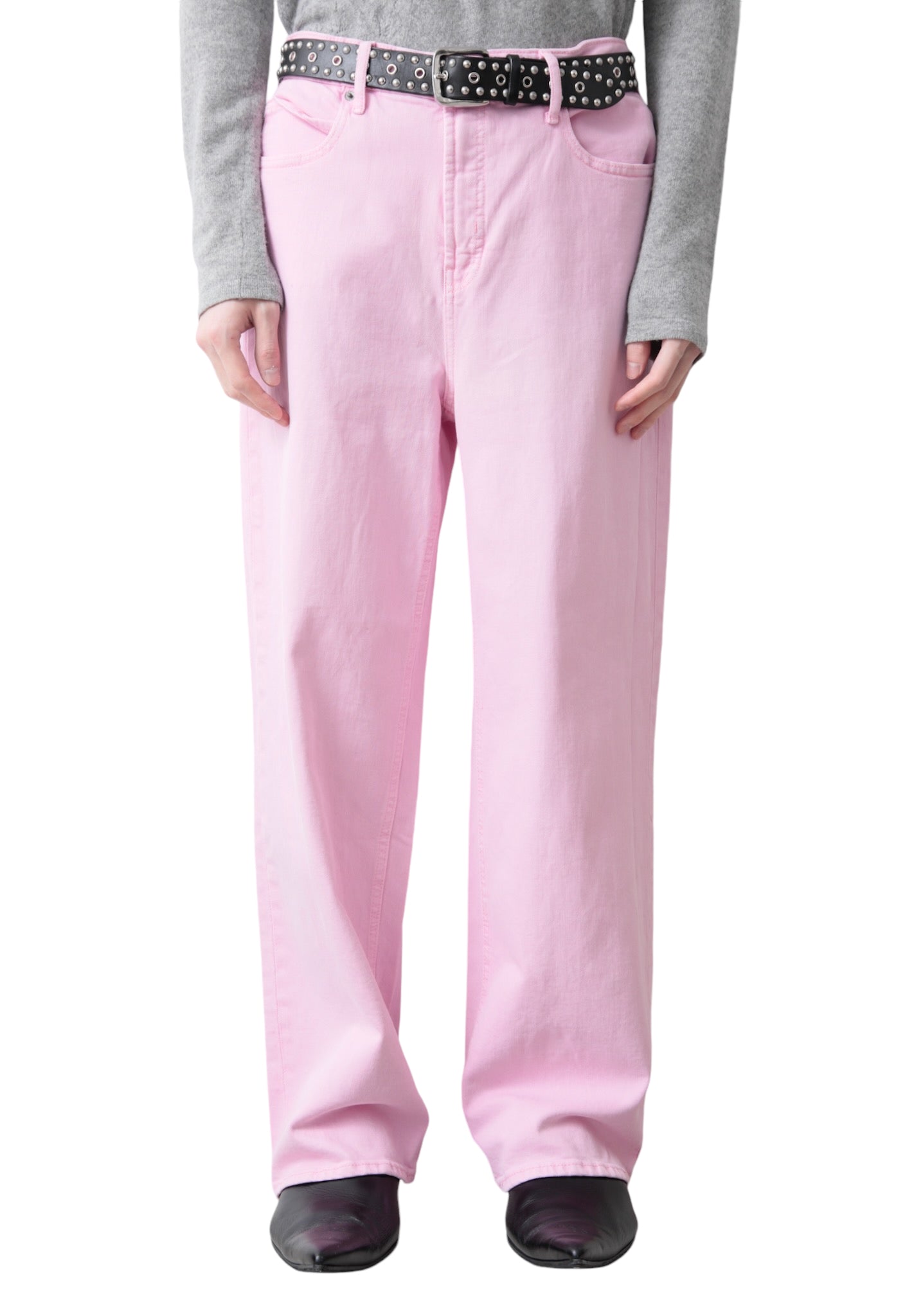 PINK BUGGY DENIM PANTS