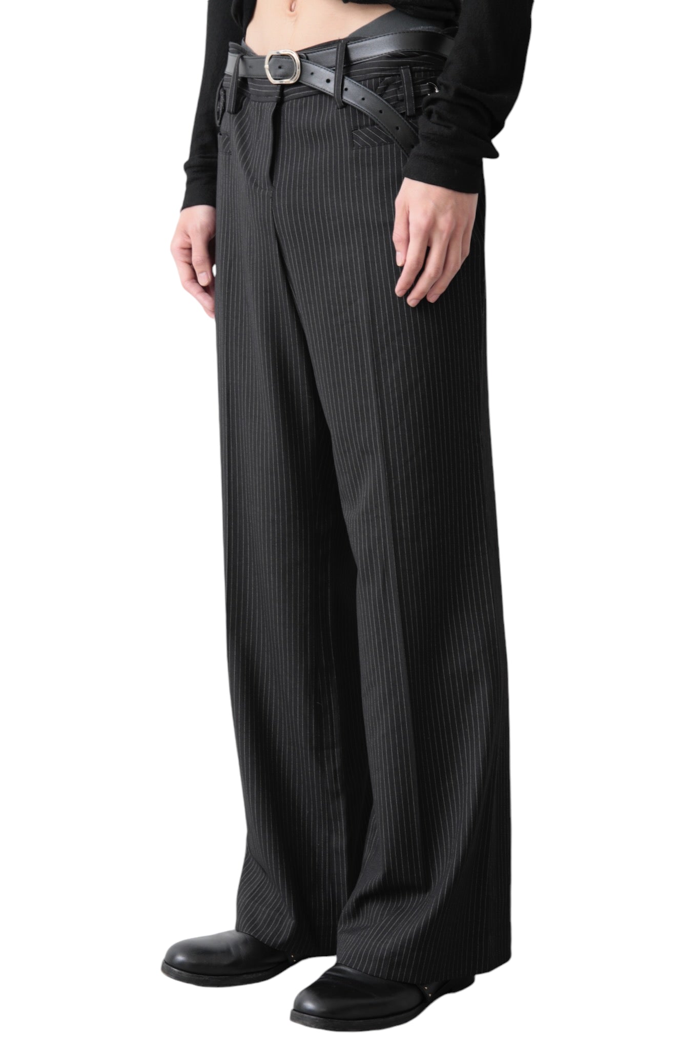 PINSTRIPE CHAIN SLACKS